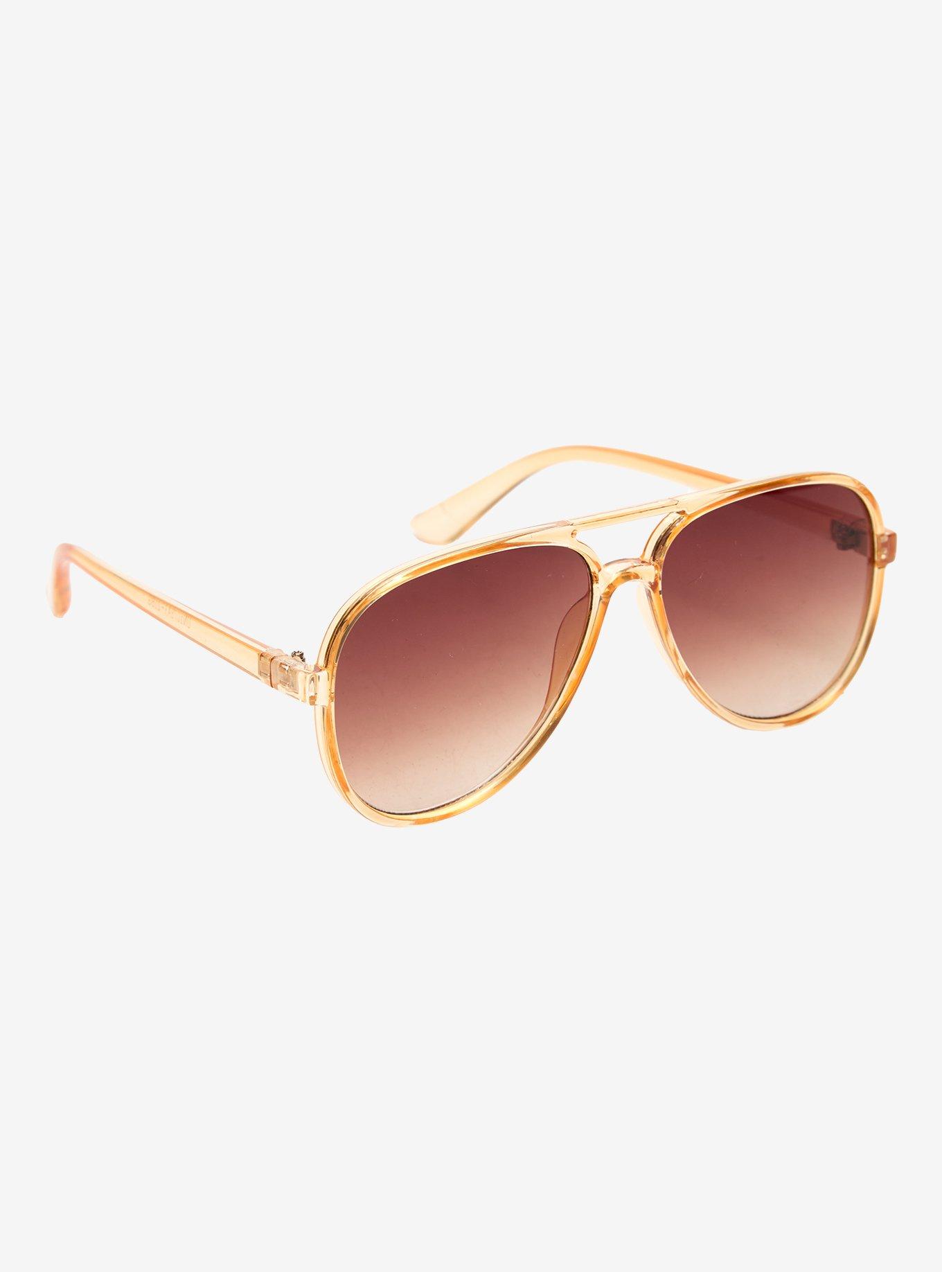 Gold Aviator Sunglasses, , hi-res