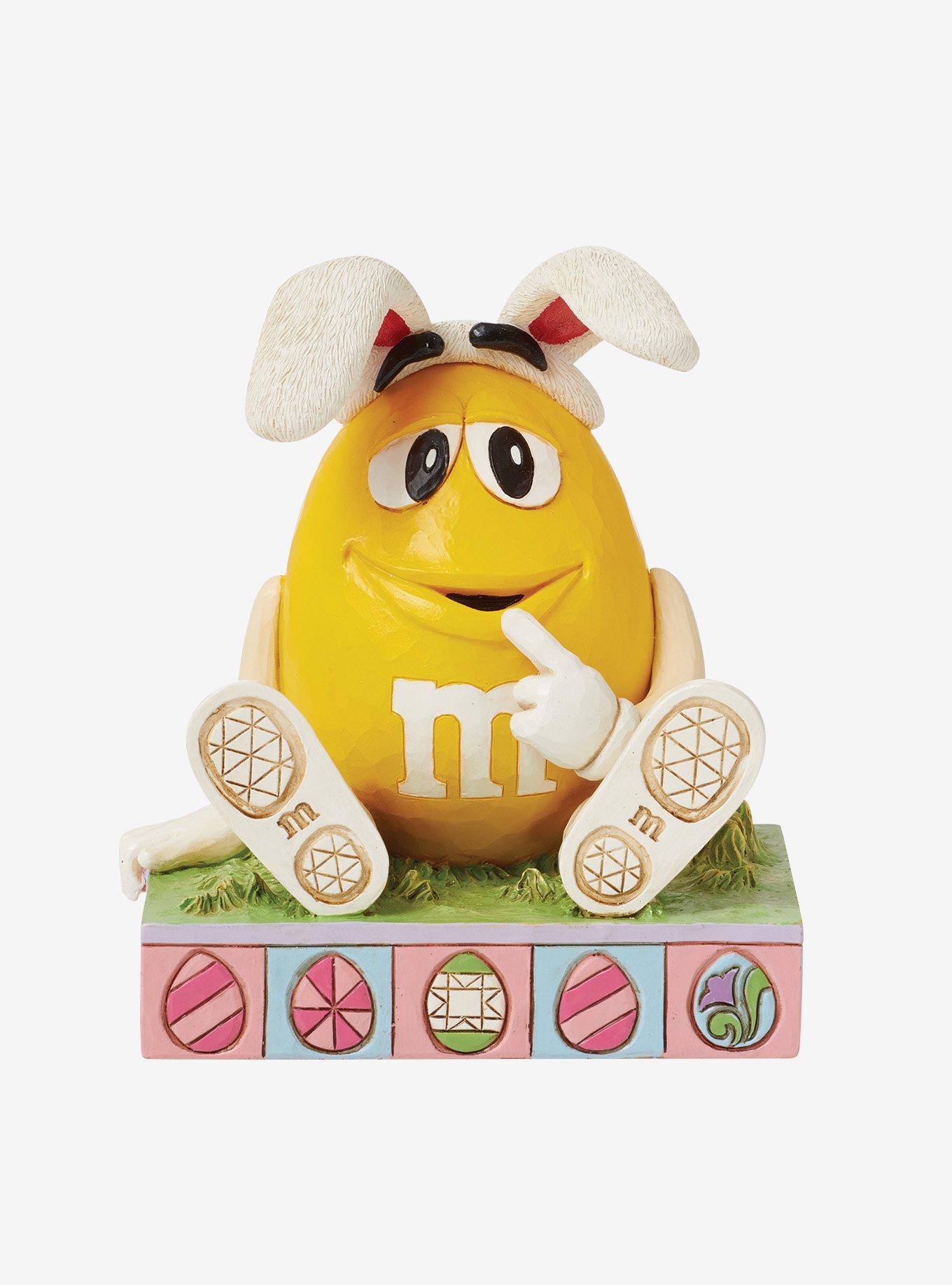 M&M's Yellow Bunny Ears Jim Shore Figure, , hi-res