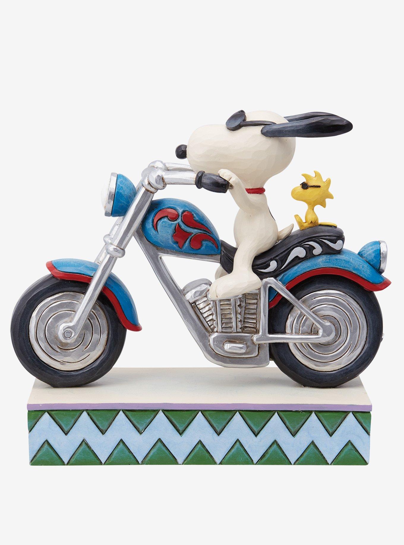 Peanuts Snoopy & Woodstock Riding Motorcycle Jim Shore Figure, , hi-res