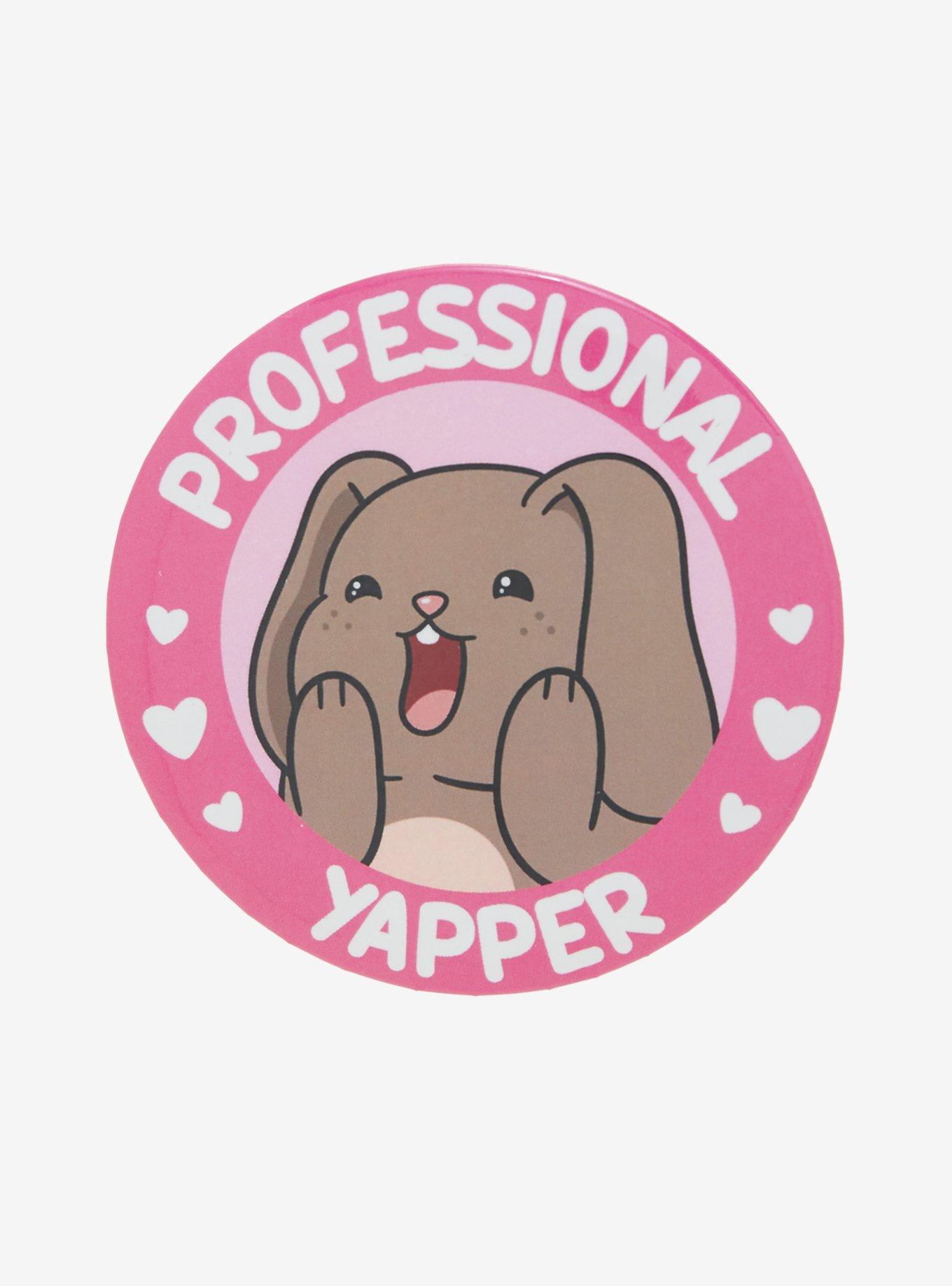 Professional Yapper Bunny 3 Inch Button, , hi-res