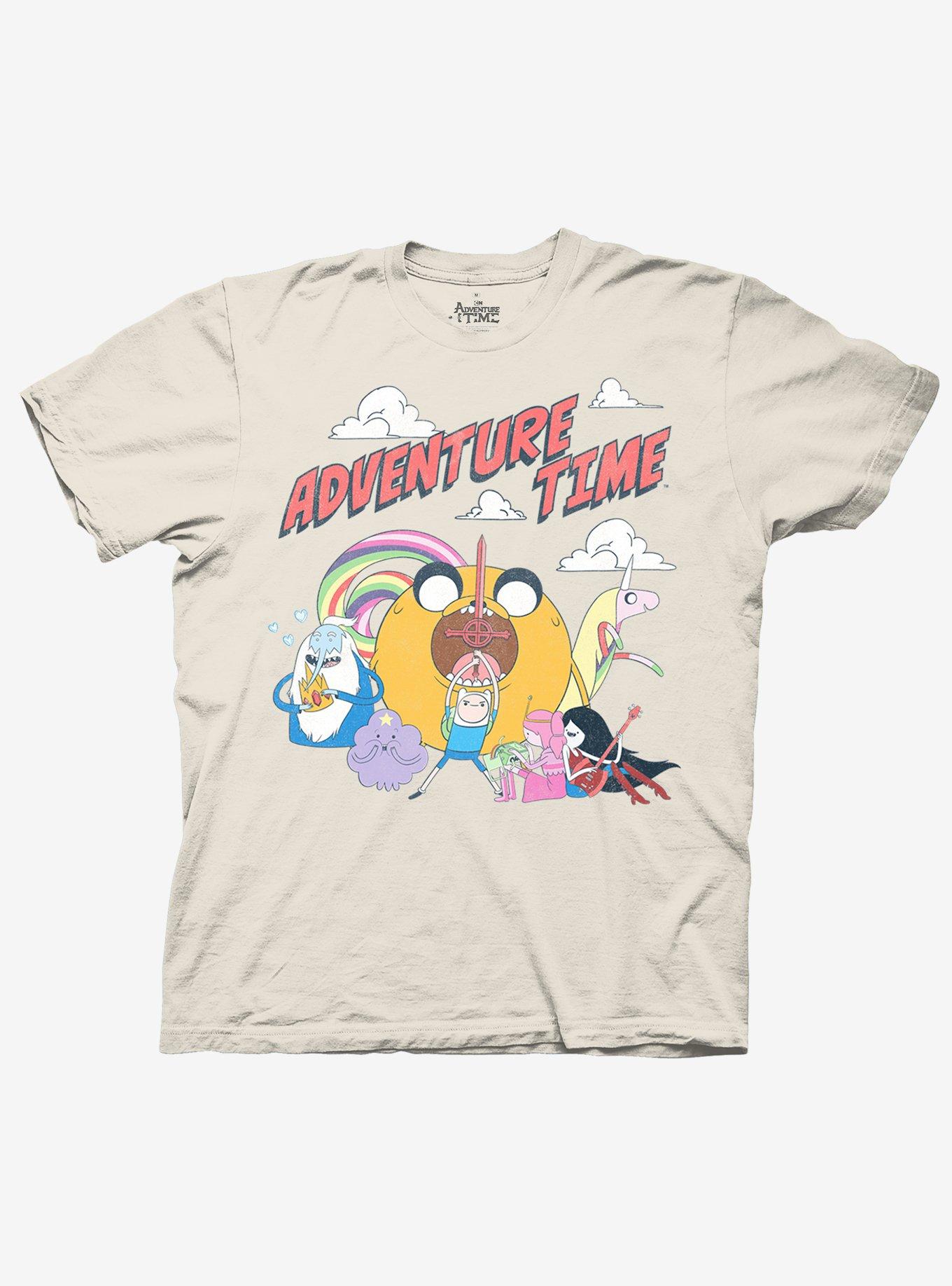 Adventure Time Characters Rainbow Relaxed Fit Girls T-Shirt, , hi-res