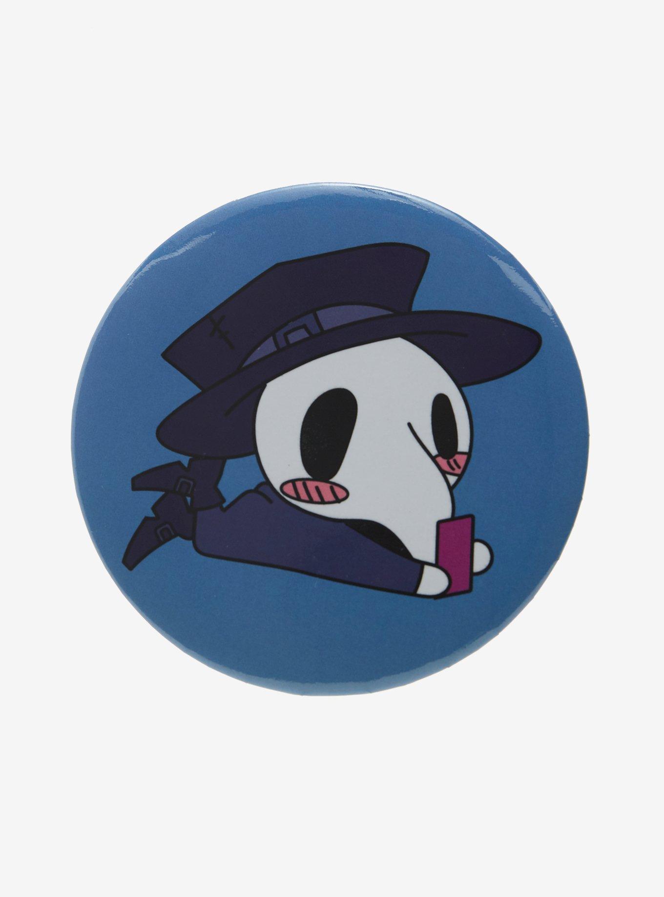 Chibi Plague Doctor Texting 3 Inch Button, , hi-res
