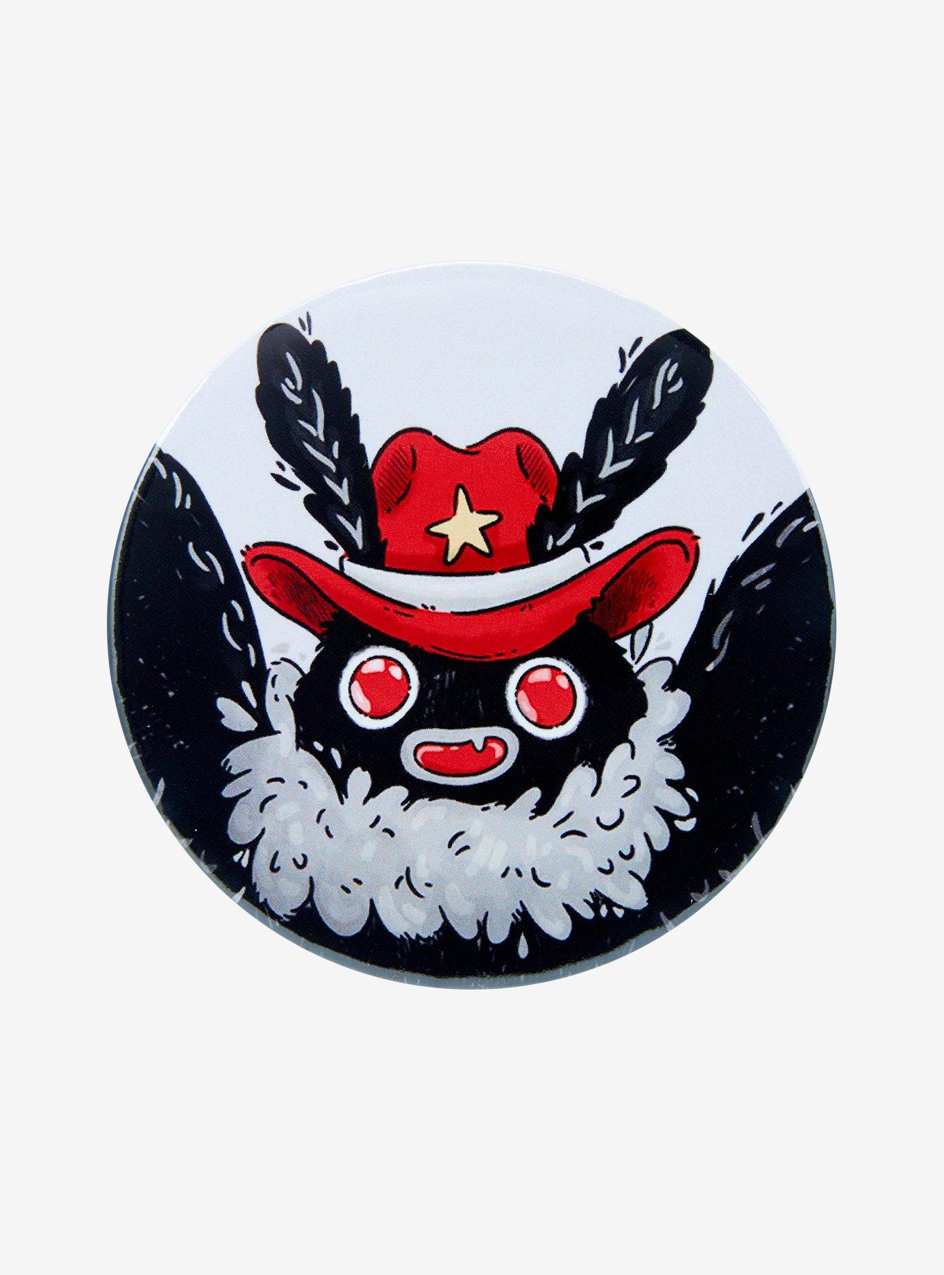 Moth Cowboy 3 Inch Button By Guild Of Calamity, , hi-res