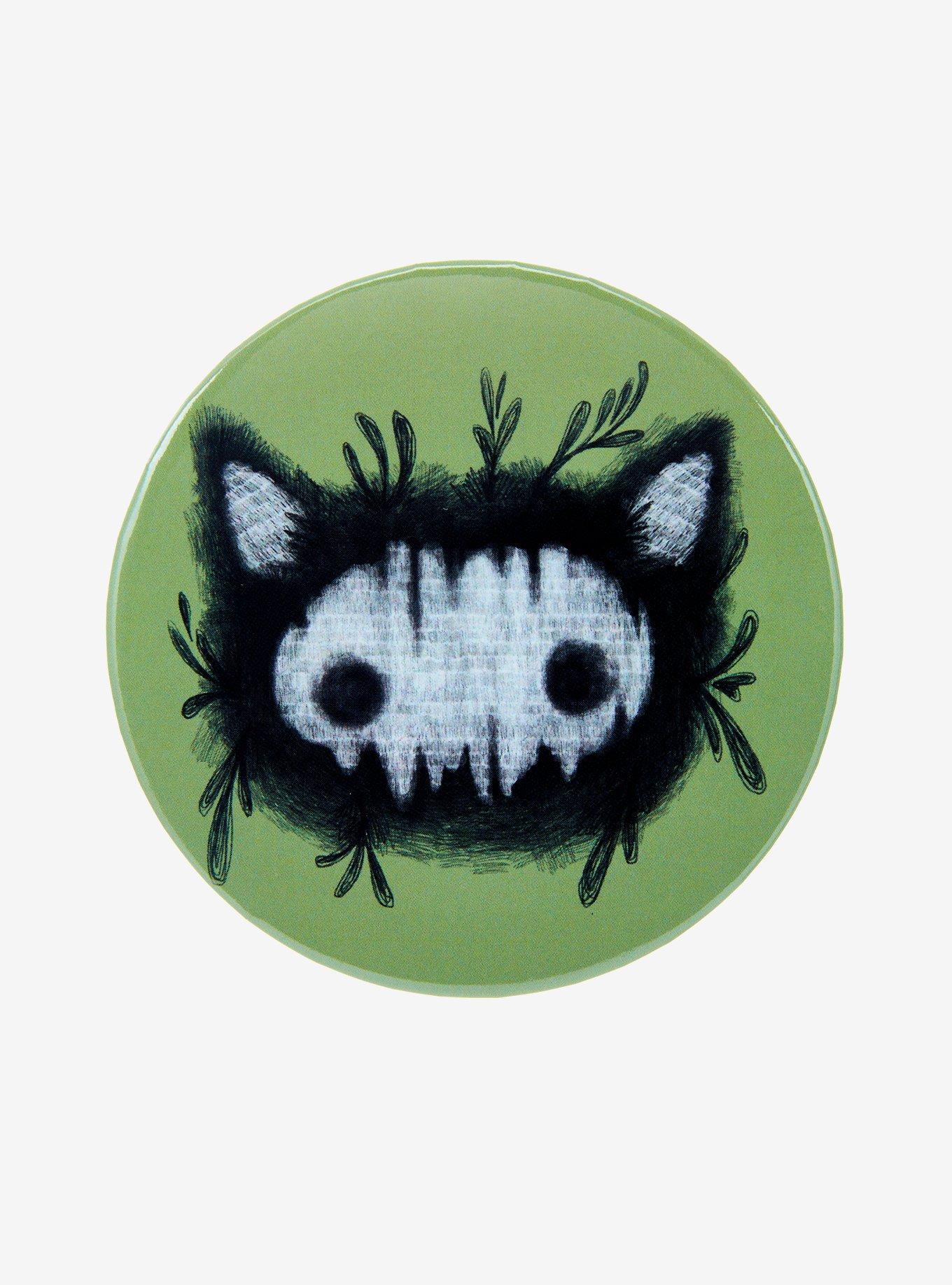 Cat Leaf 3 Inch Button By Guild Of Calamity, , hi-res