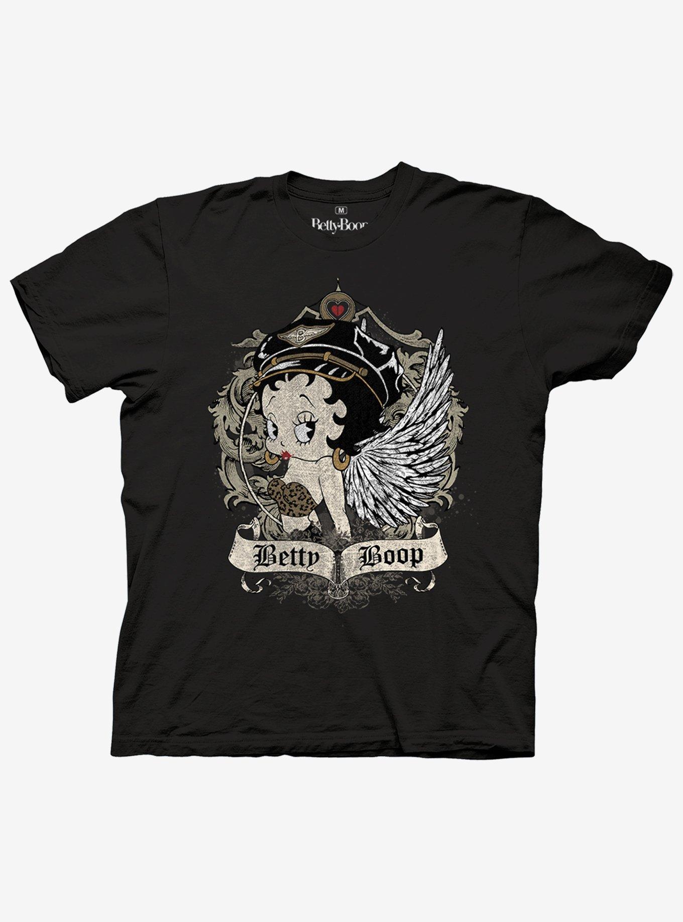 Betty Boop Winged Biker Relaxed Fit Girls T-Shirt, , hi-res