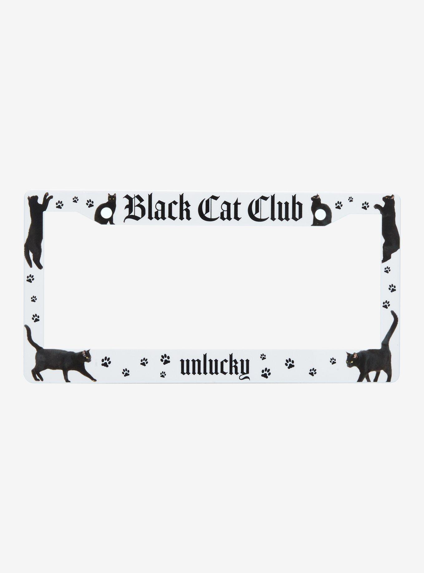 Black Cat Club License Plate Frame, , hi-res