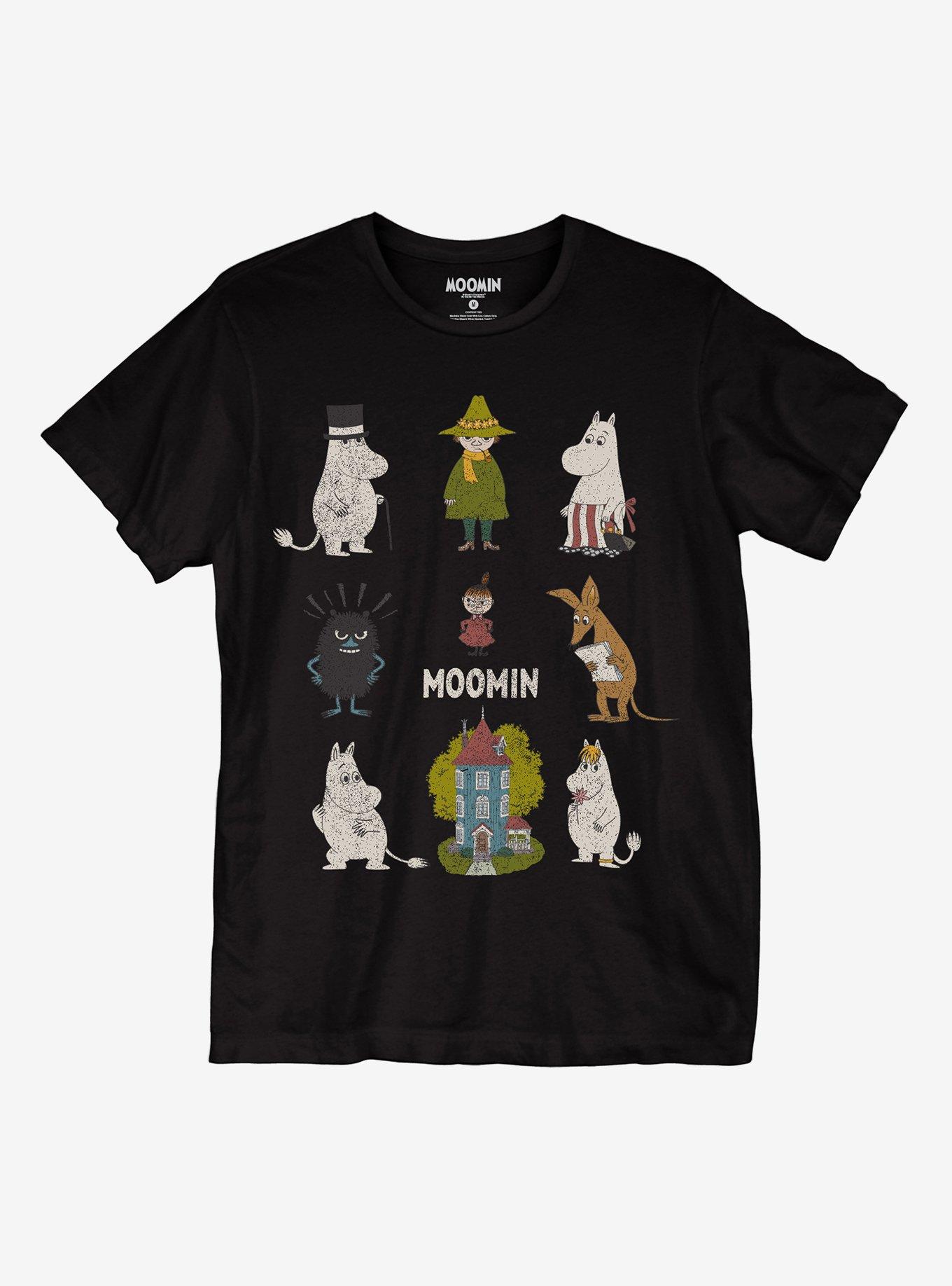 Moomin Character Grid Boyfriend Fit Girls T-Shirt, , hi-res