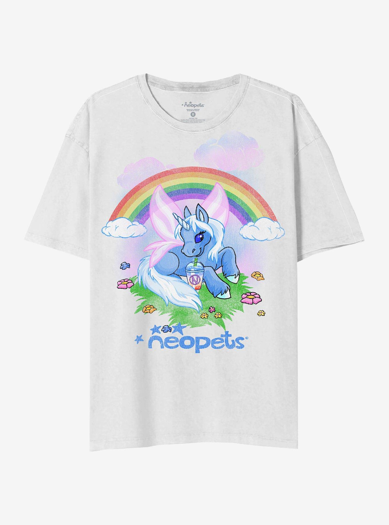 Neopets Uni Rainbow Boyfriend Fit Girls T-Shirt, , hi-res