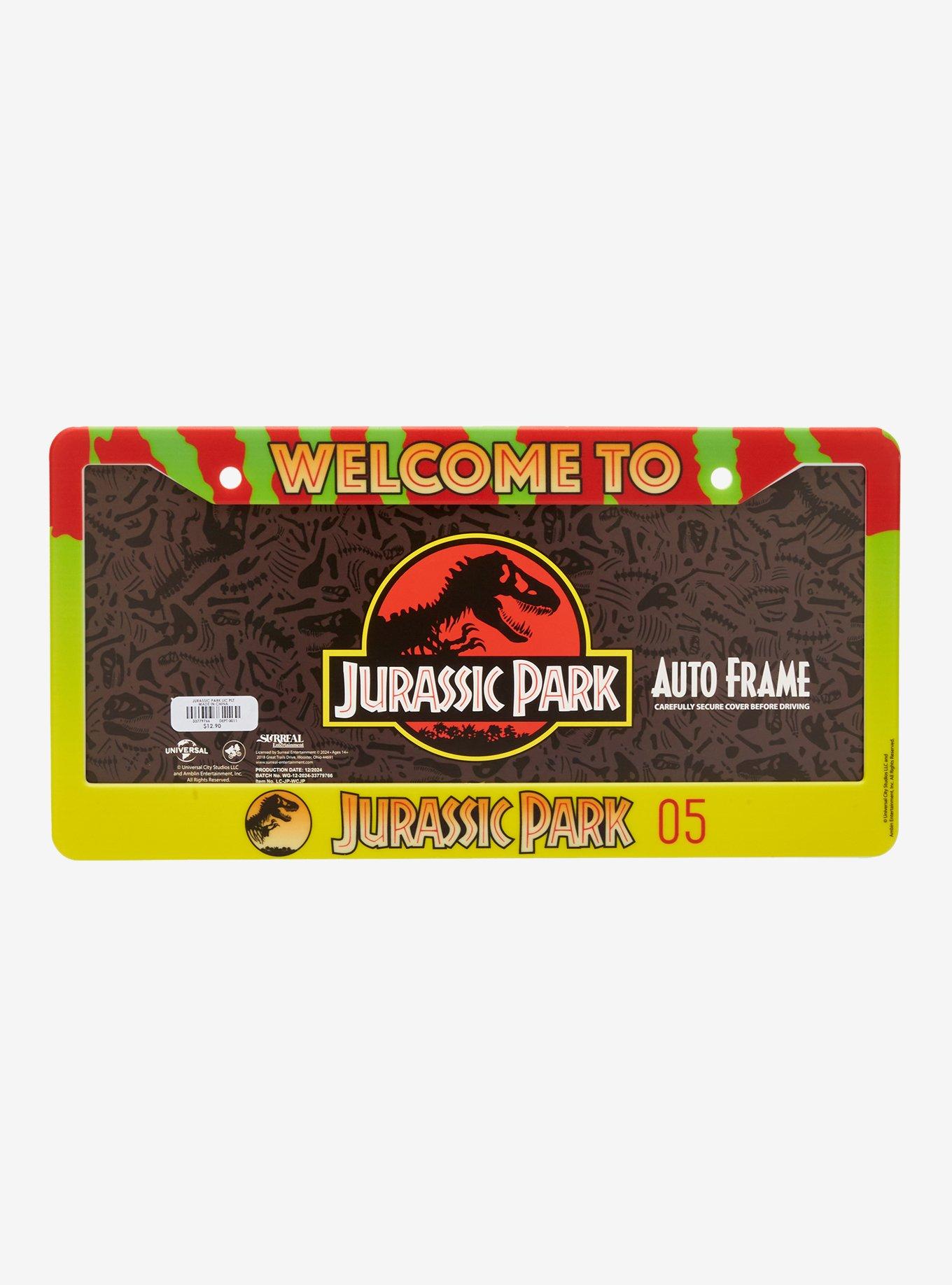 Jurassic Park Welcome To Jurassic Park License Plate Frame, , hi-res