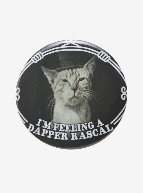 Cat Dapper Rascal 3 Inch Button | Hot Topic