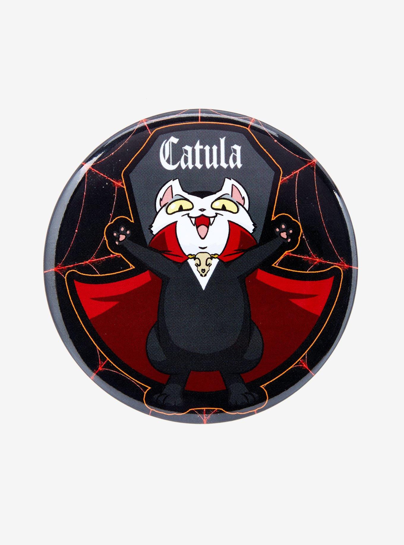 Cat Dracula 3 Inch Button, , hi-res