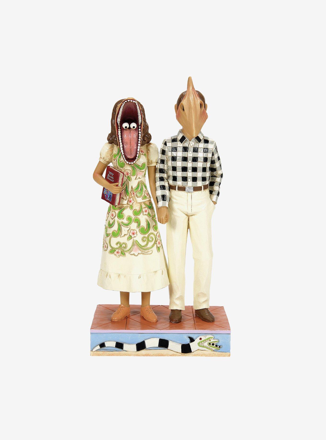 Peluche Beetlejuice - Beetlejuice Assis avec une Tenue Rayée