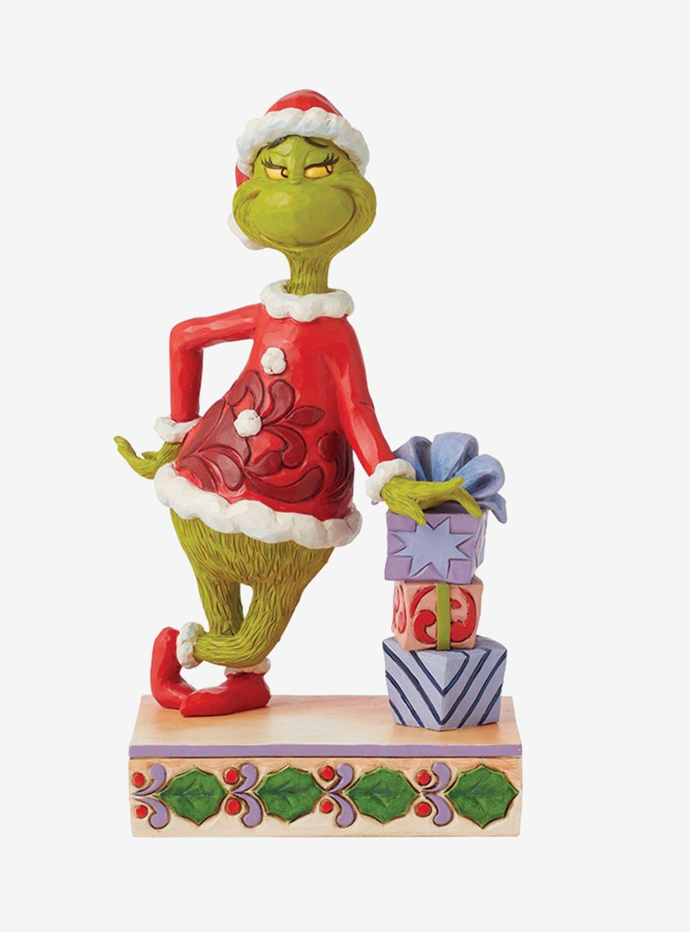 The Grinch Leaning on Gifts Jim Shore Figure, , hi-res