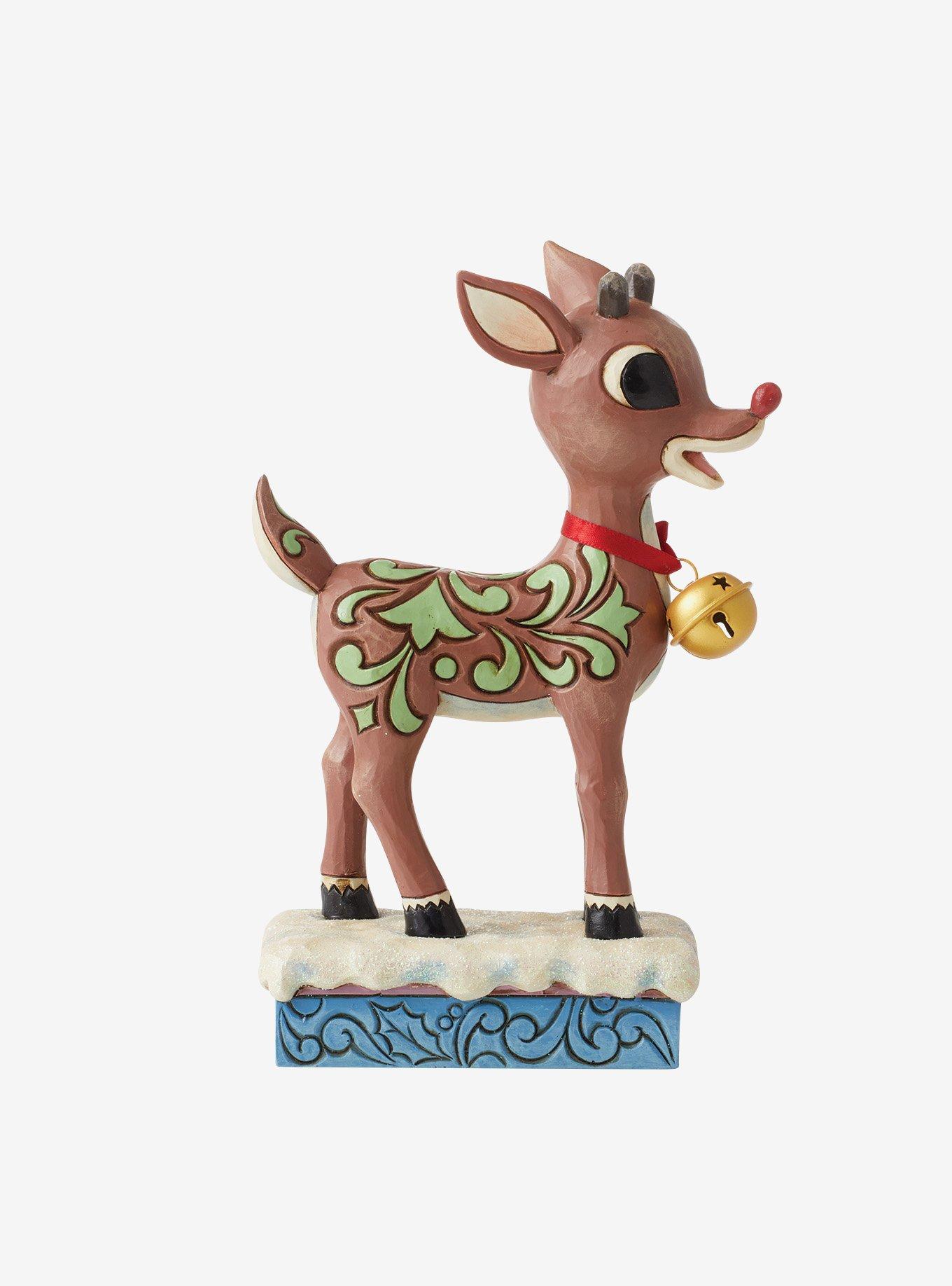 Rudolph The Red-Nosed Reindeer with Bell Jim Shore Figure, , hi-res