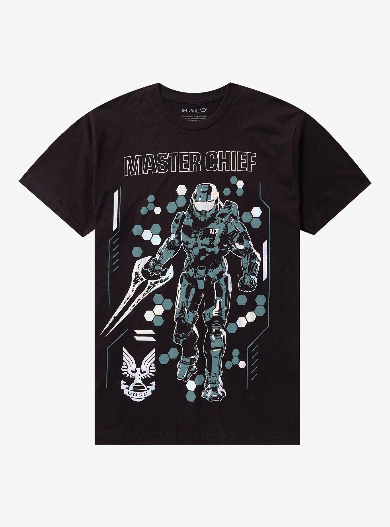 Halo Master Chief Holographic Foil Print T-Shirt, , hi-res