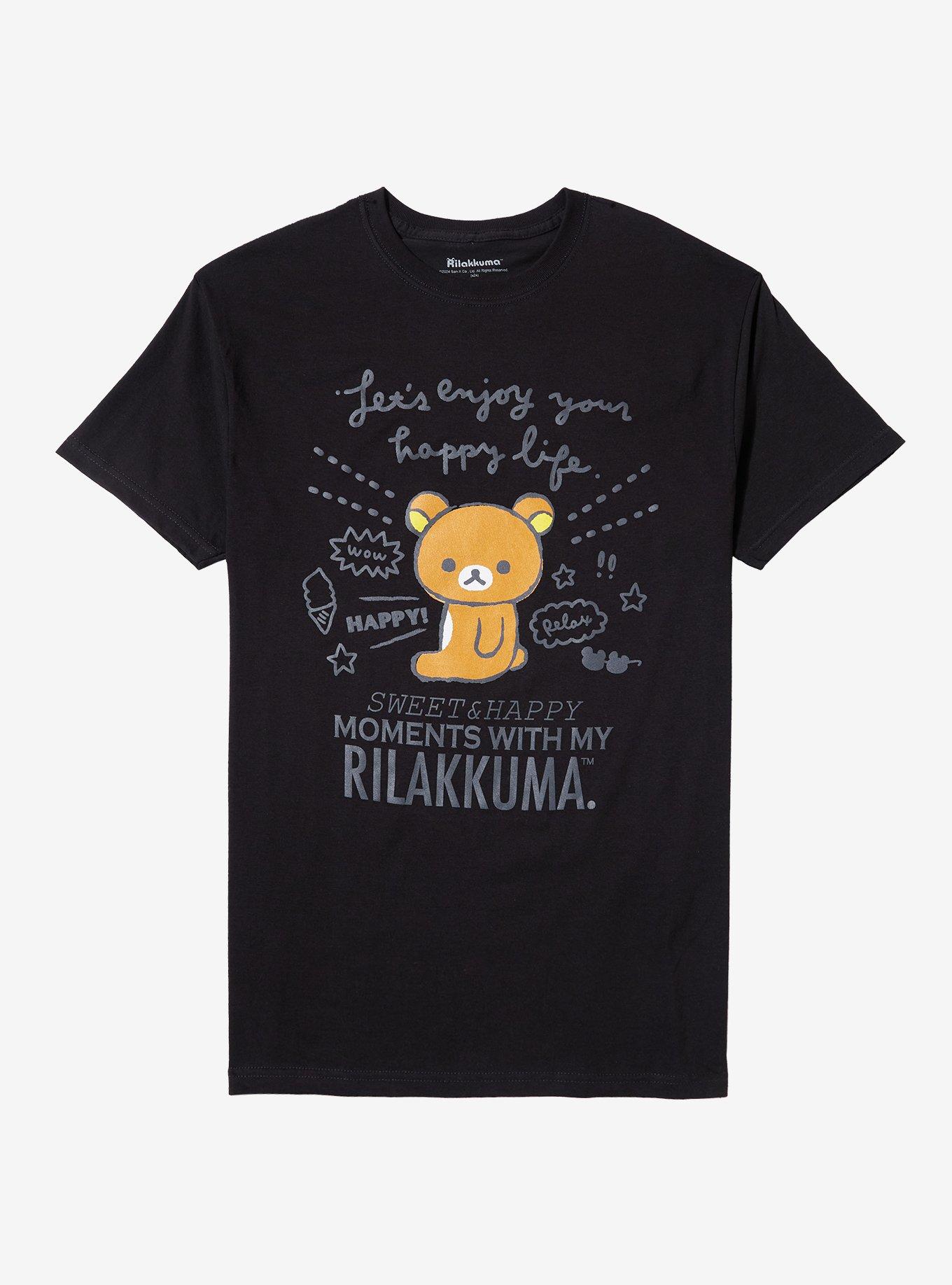 Rilakkuma Happy Text T-Shirt, , hi-res