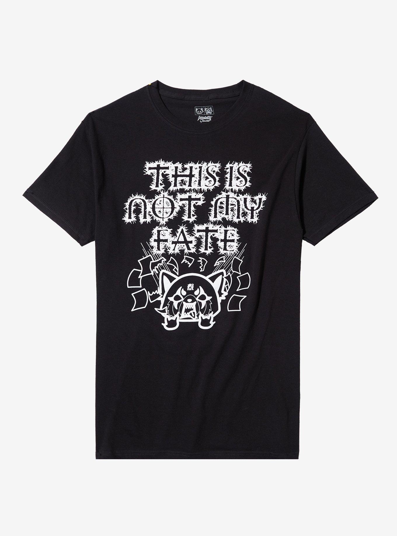 Aggretsuko Not My Fate T-Shirt, BLACK, hi-res