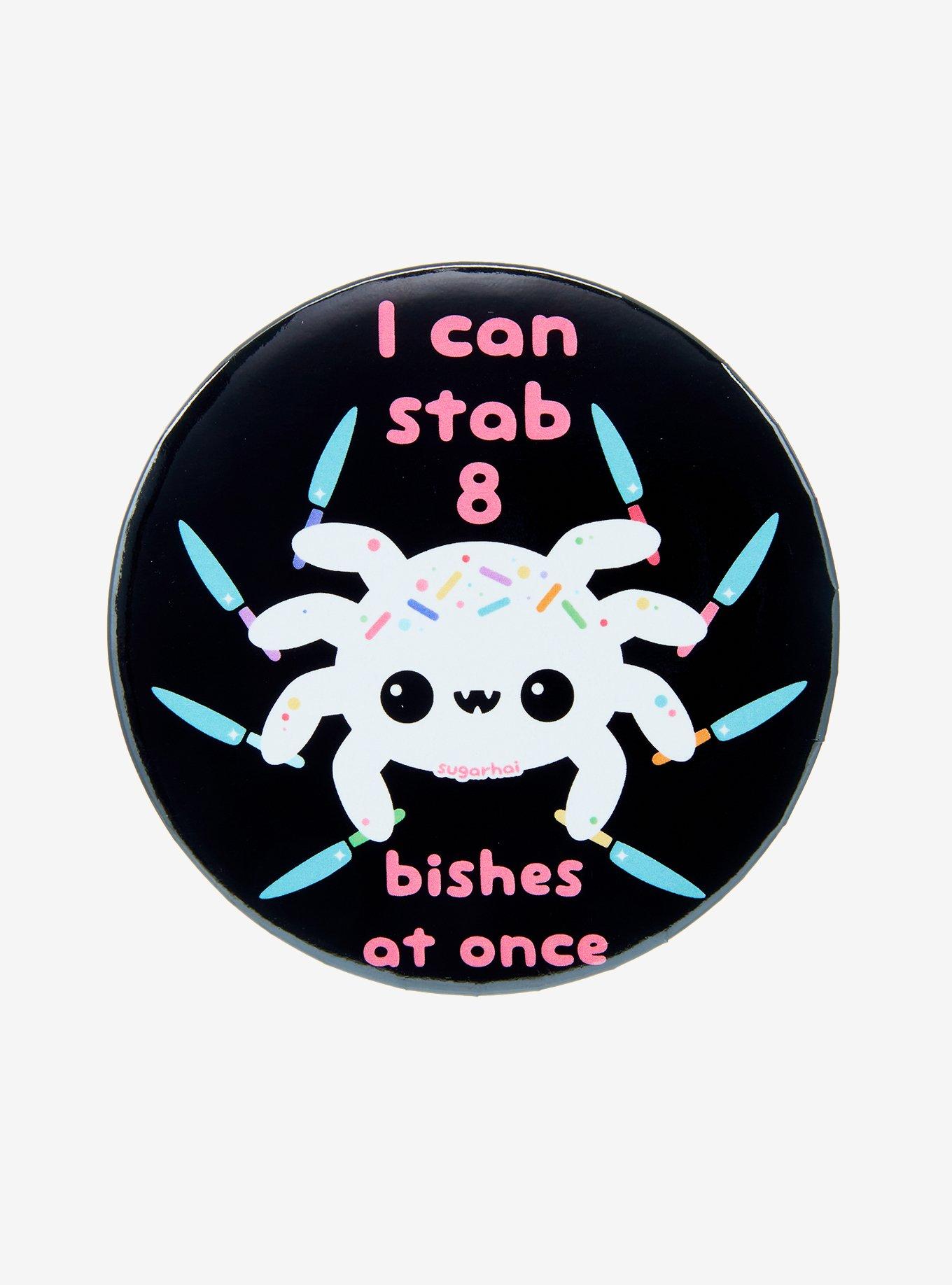 Crab Stab 3 Inch Button By Sugarhai, , hi-res