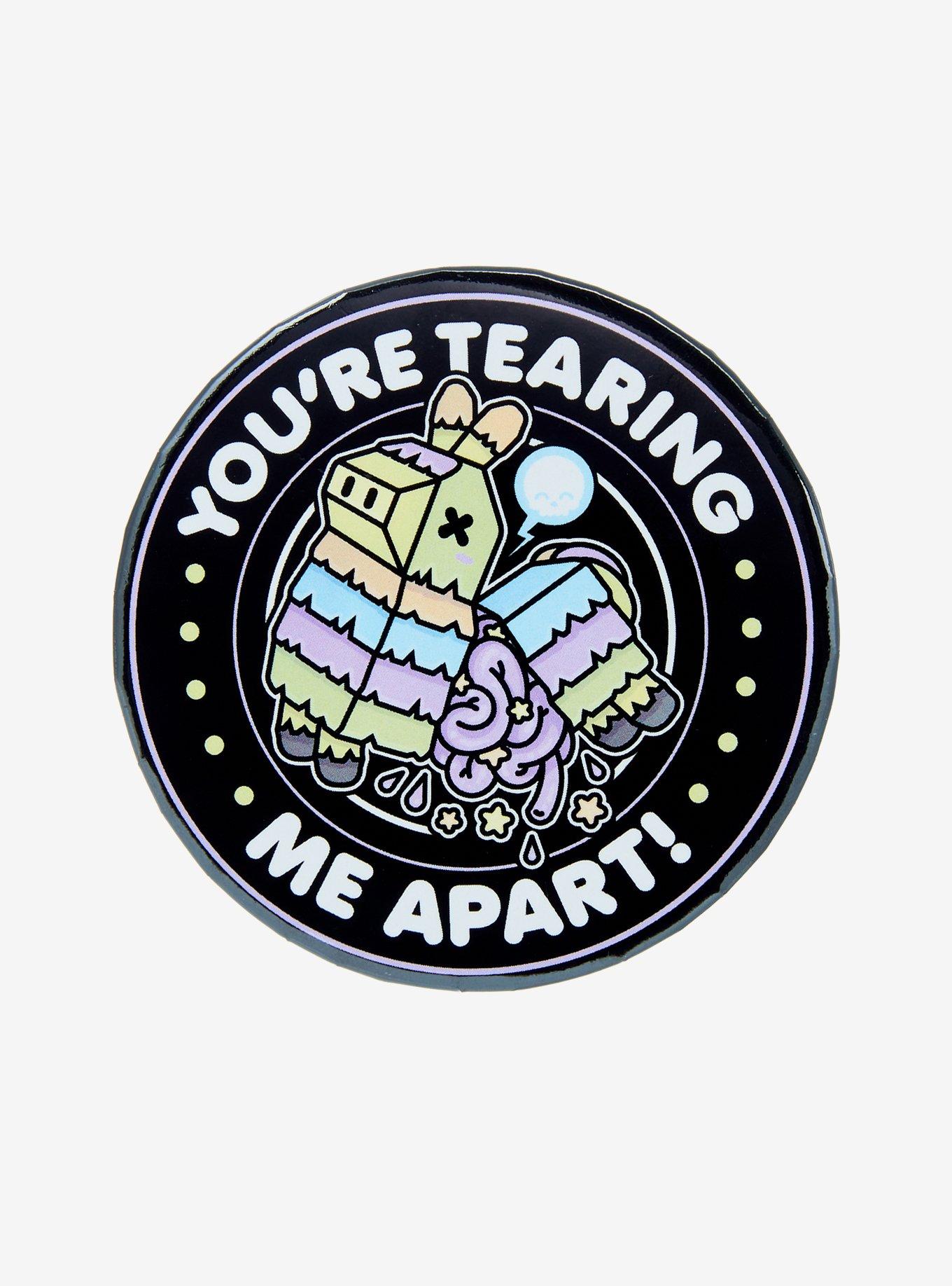 Tearing Me Apart Pinata 3 Inch Button By Kawaii Krypt, , hi-res