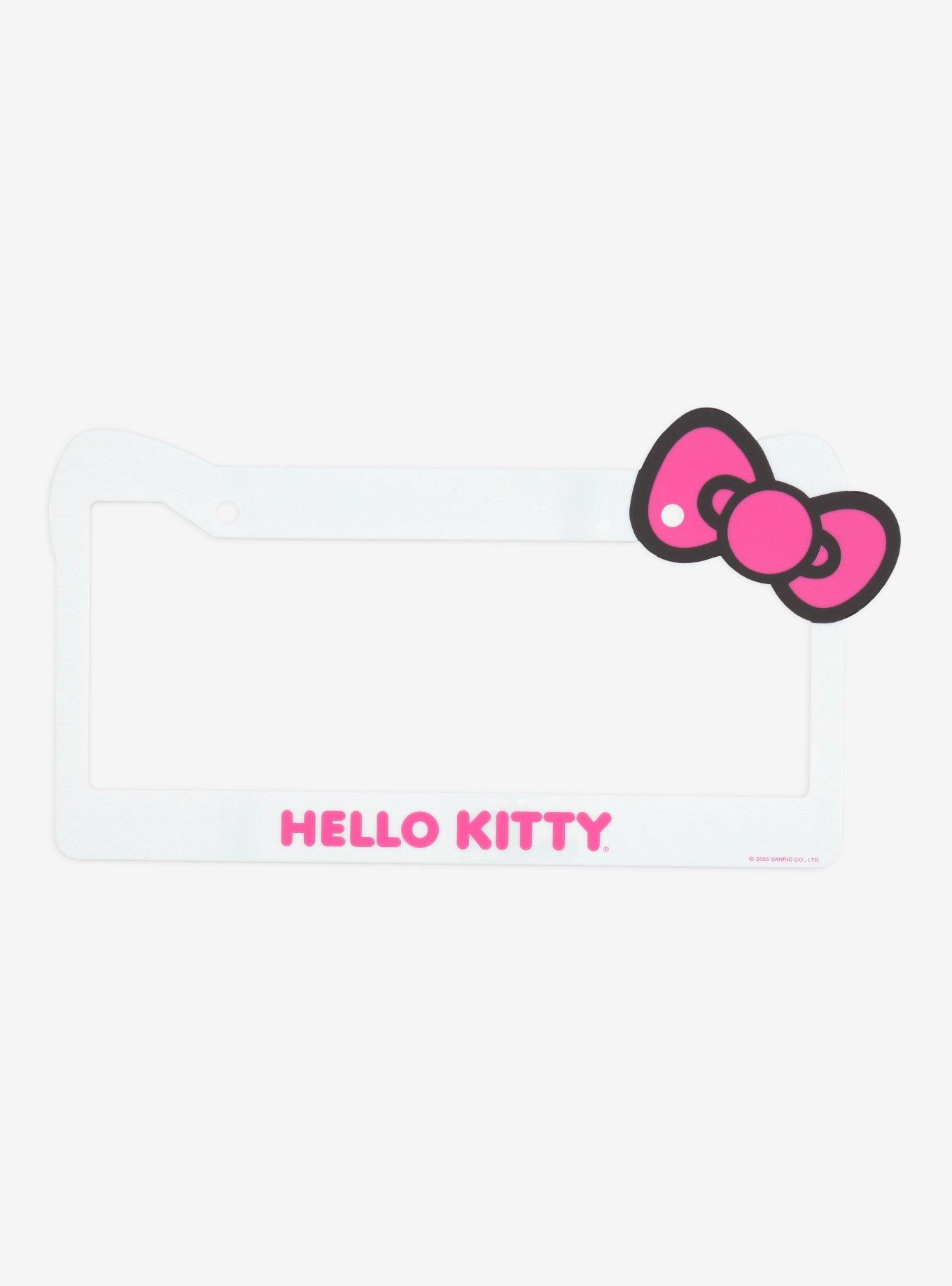 Hello Kitty Pink Bow Figural License Plate Frame Hot Topic