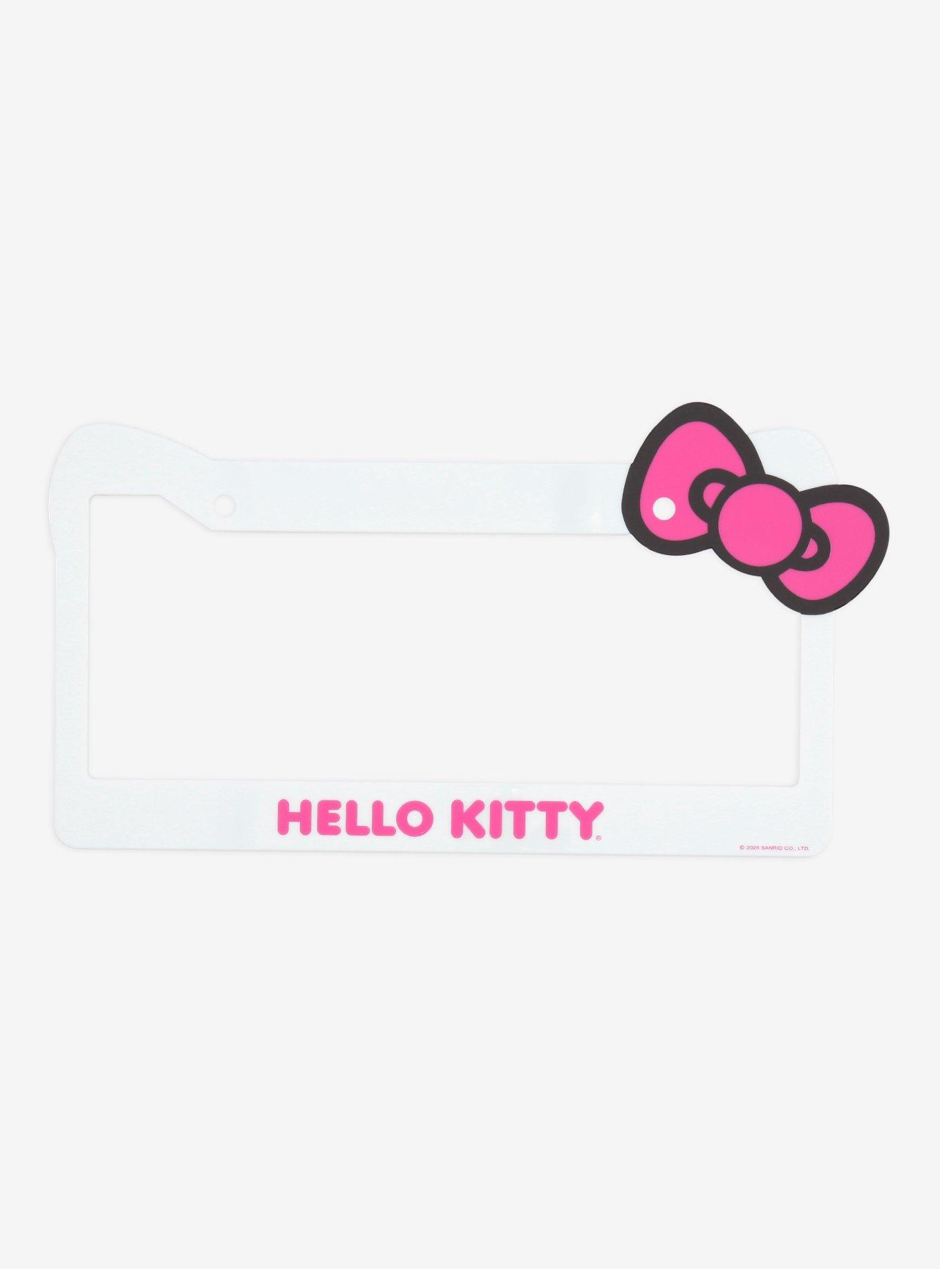 Hello Kitty Pink Bow Figural License Plate Frame, , hi-res