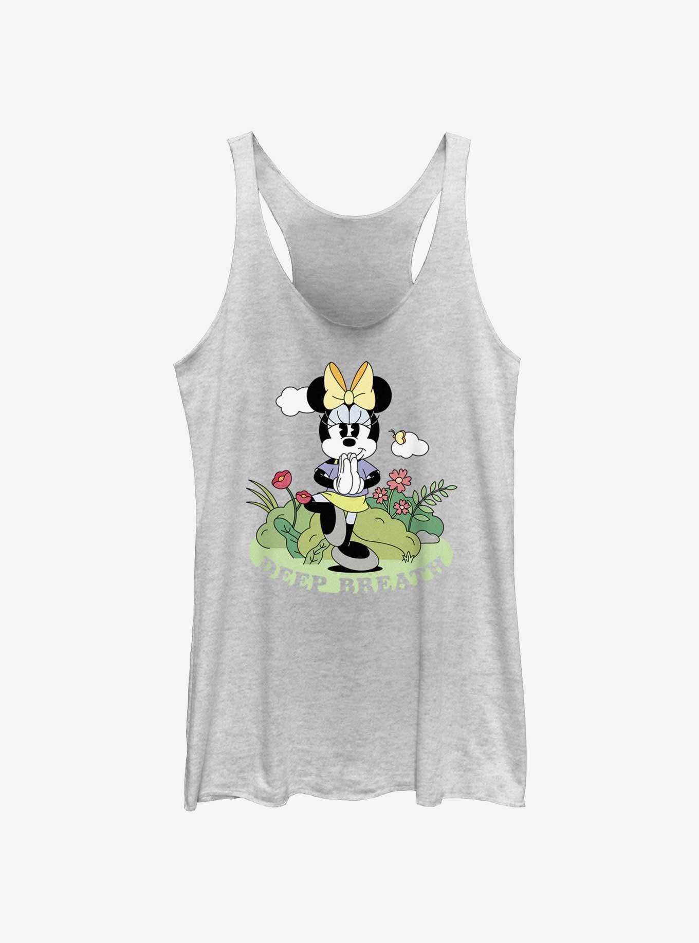 Disney Minnie Mouse Deep Breath Womens Tank Top, WHITE HTR, hi-res