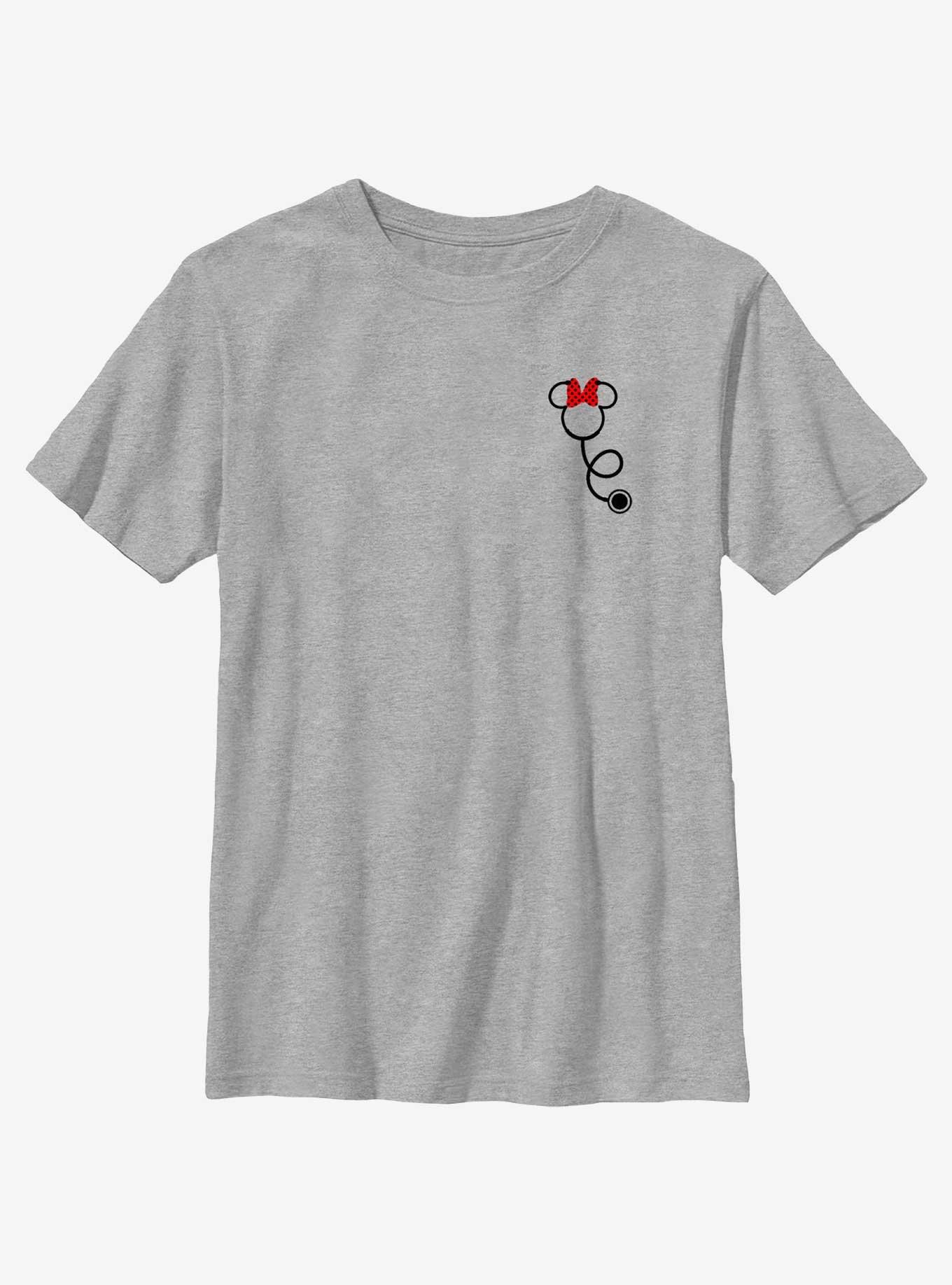 Disney Minnie Mouse Stethoscope Pocket Youth T-Shirt, ATH HTR, hi-res