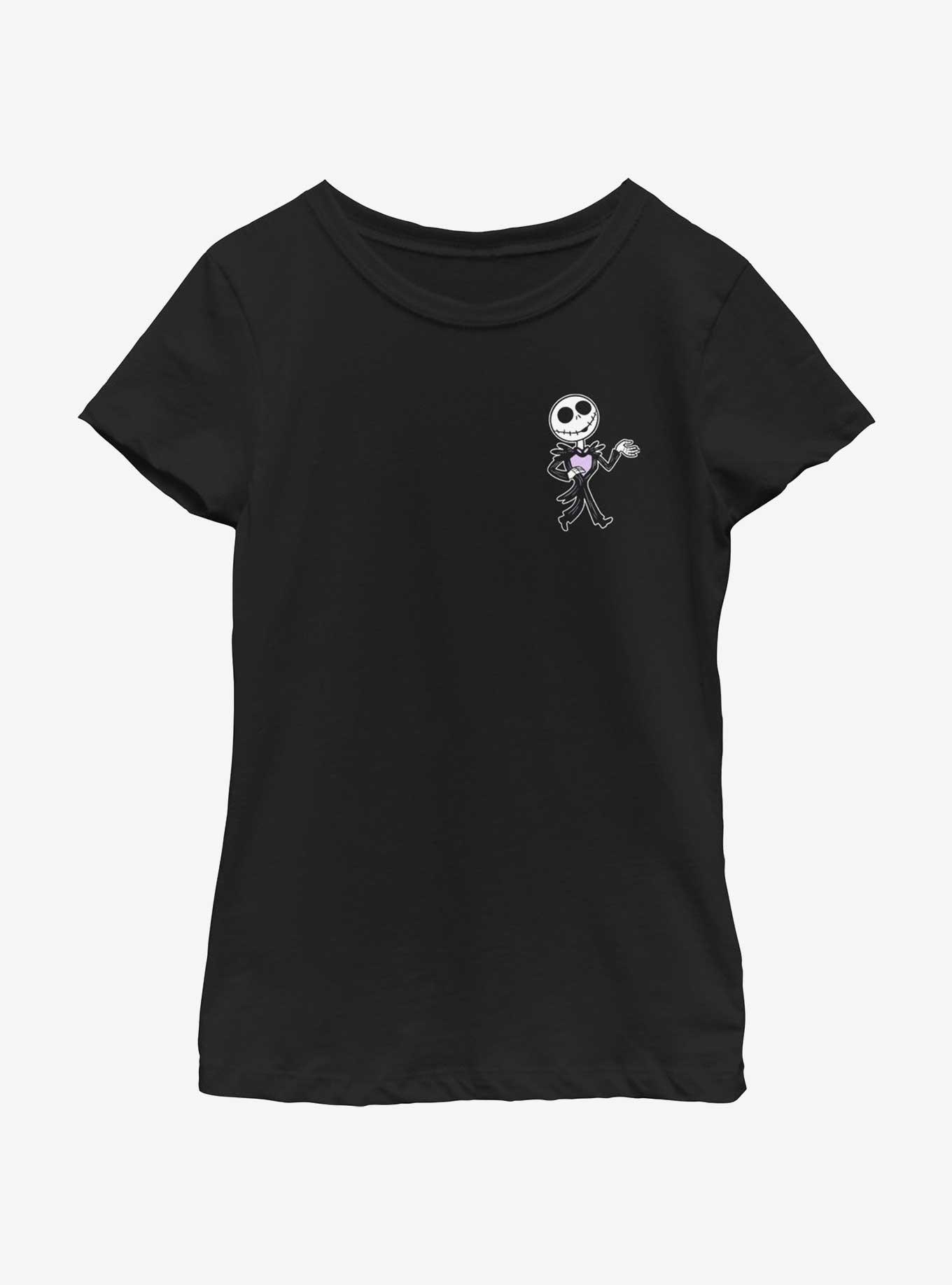 Disney The Nightmare Before Christmas Skellington Bobble Pocket Youth Girls T-Shirt, , hi-res