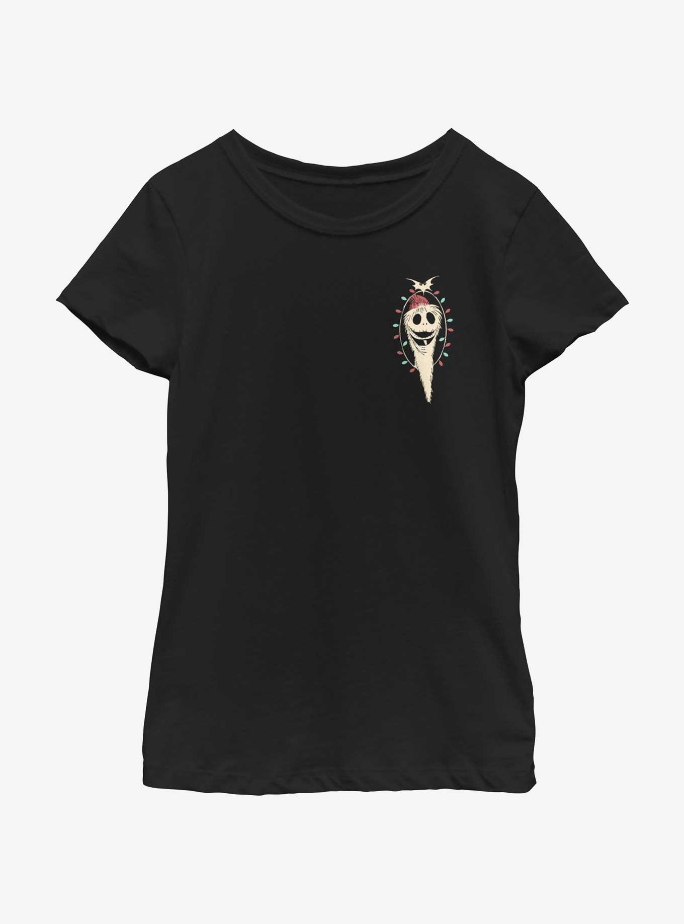 Disney The Nightmare Before Christmas Santa Jack Lights Pocket Youth Girls T-Shirt, , hi-res