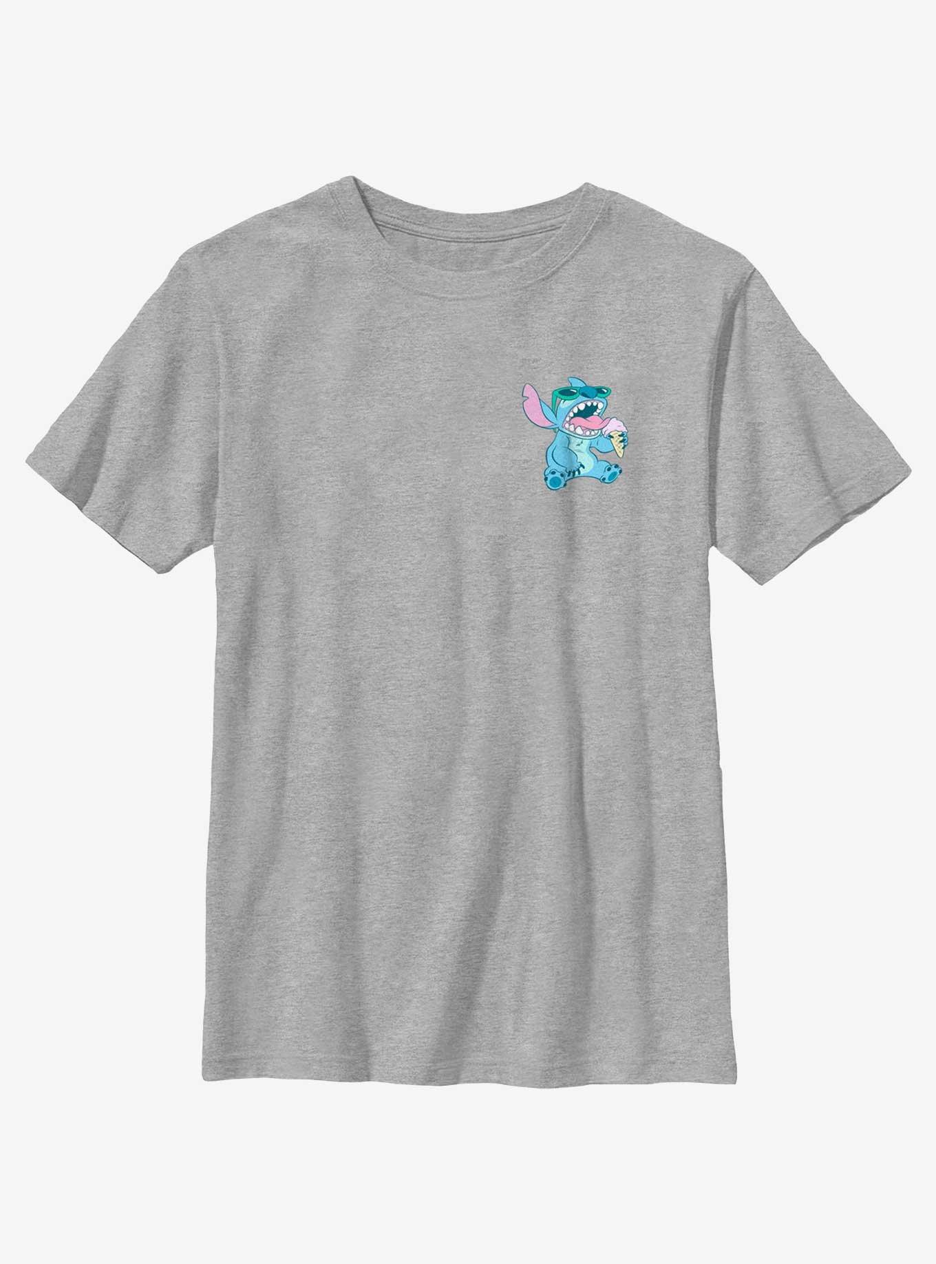 Disney Lilo & Stitch Ice Cream Pocket Youth T-Shirt, ATH HTR, hi-res