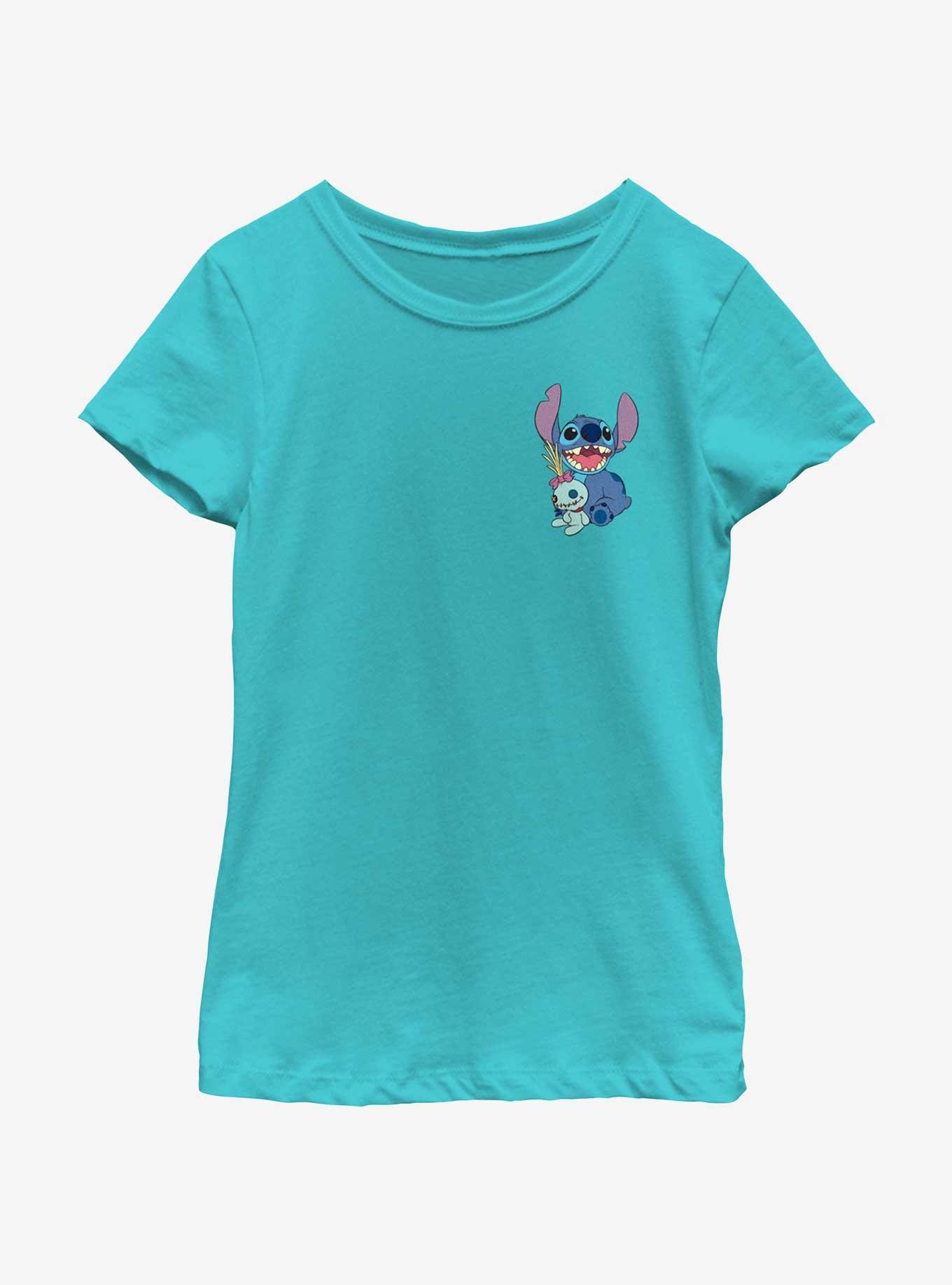 Disney Lilo & Stitch With Scrump Pocket Youth Girls T-Shirt, , hi-res