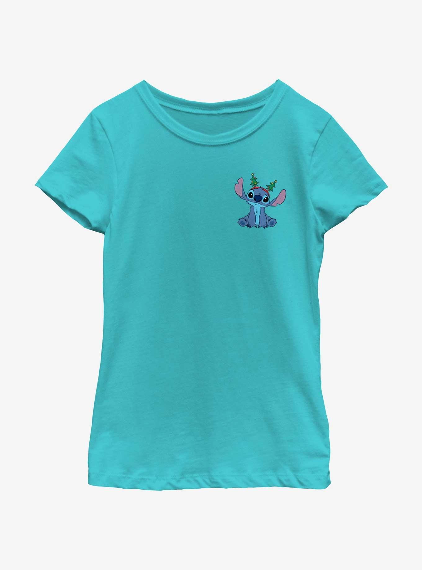 Disney Lilo & Stitch With Tree Ears Pocket Youth Girls T-Shirt, , hi-res