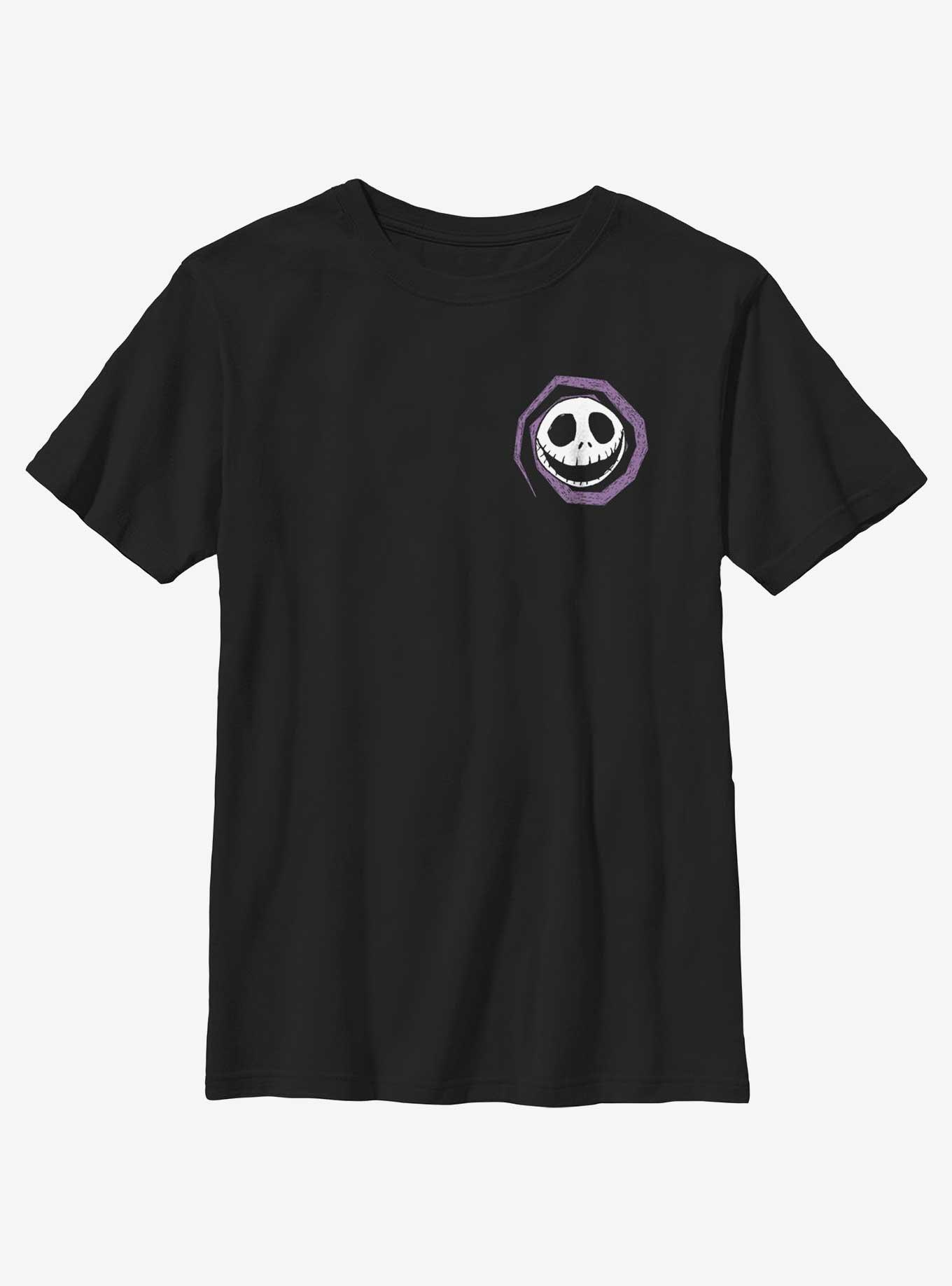 Disney The Nightmare Before Christmas Jacks Head Spiral Pocket Youth T-Shirt, , hi-res