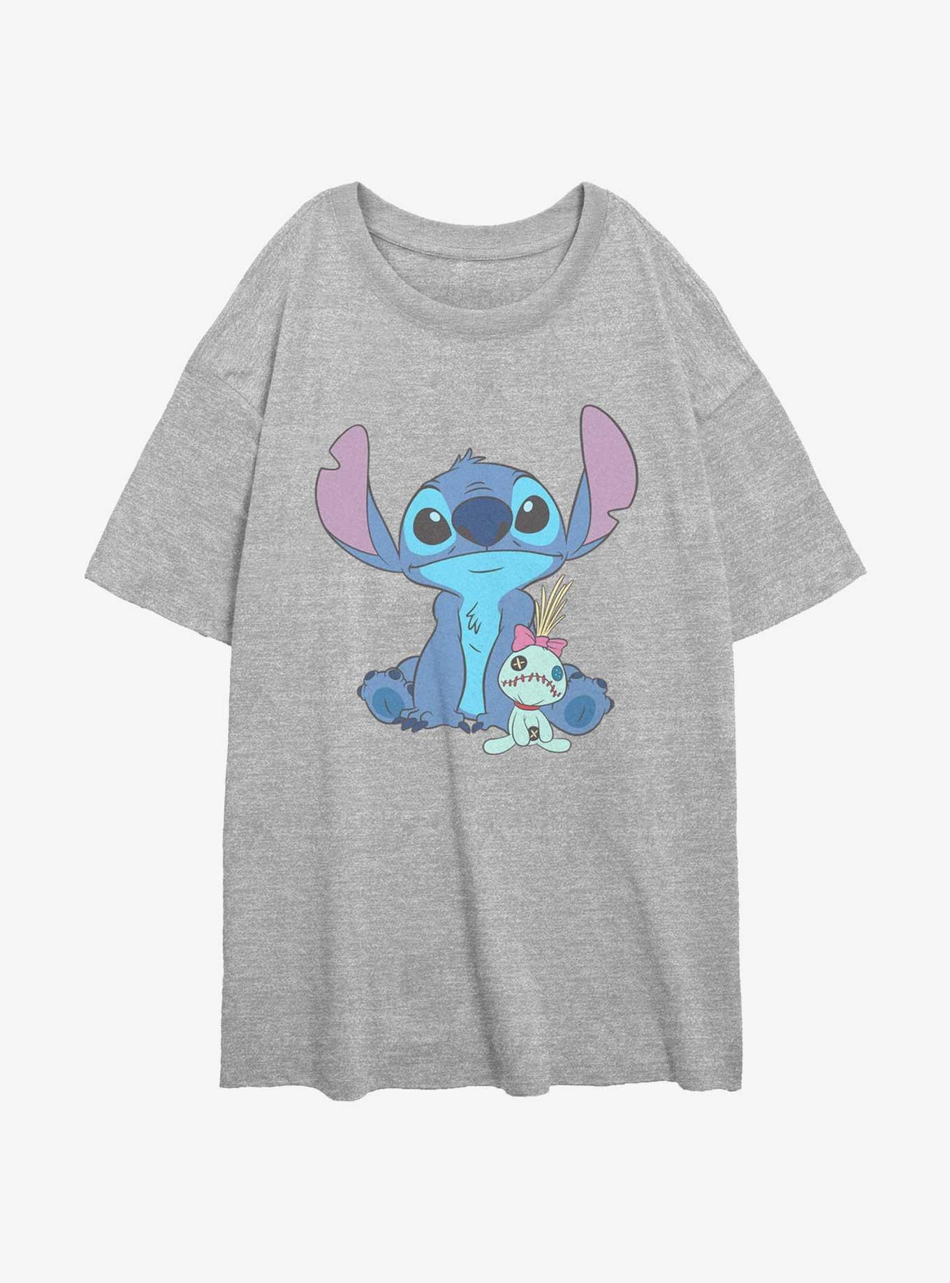 Disney Lilo & Stitch And Scrump Sit Womens Oversized T-Shirt, , hi-res