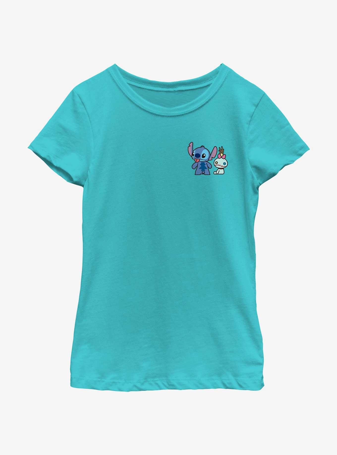 Disney Lilo & Stitch And Lilttle Scrump Pocket Youth Girls T-Shirt, , hi-res