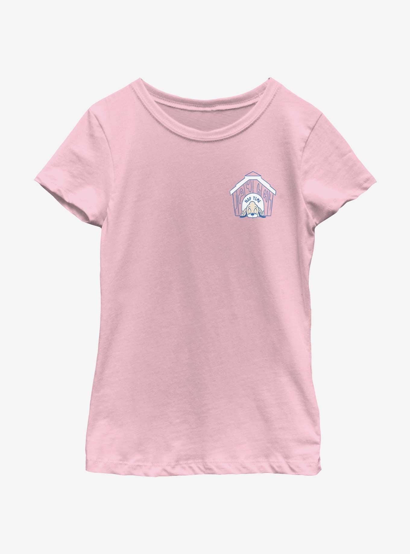 Disney Mickey Mouse Tired Doggy Pocket Youth Girls T-Shirt, , hi-res