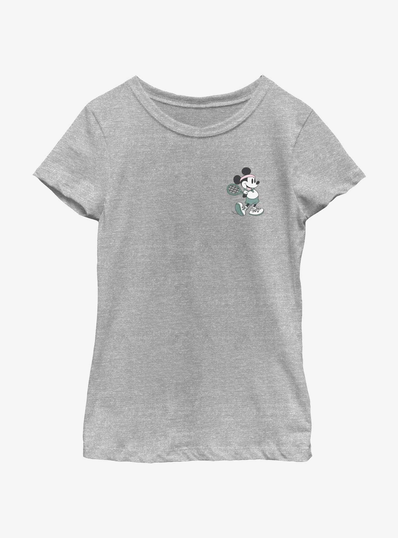 Disney Mickey Mouse Vintage Tennis Mickey Pocket Youth Girls T-Shirt, , hi-res