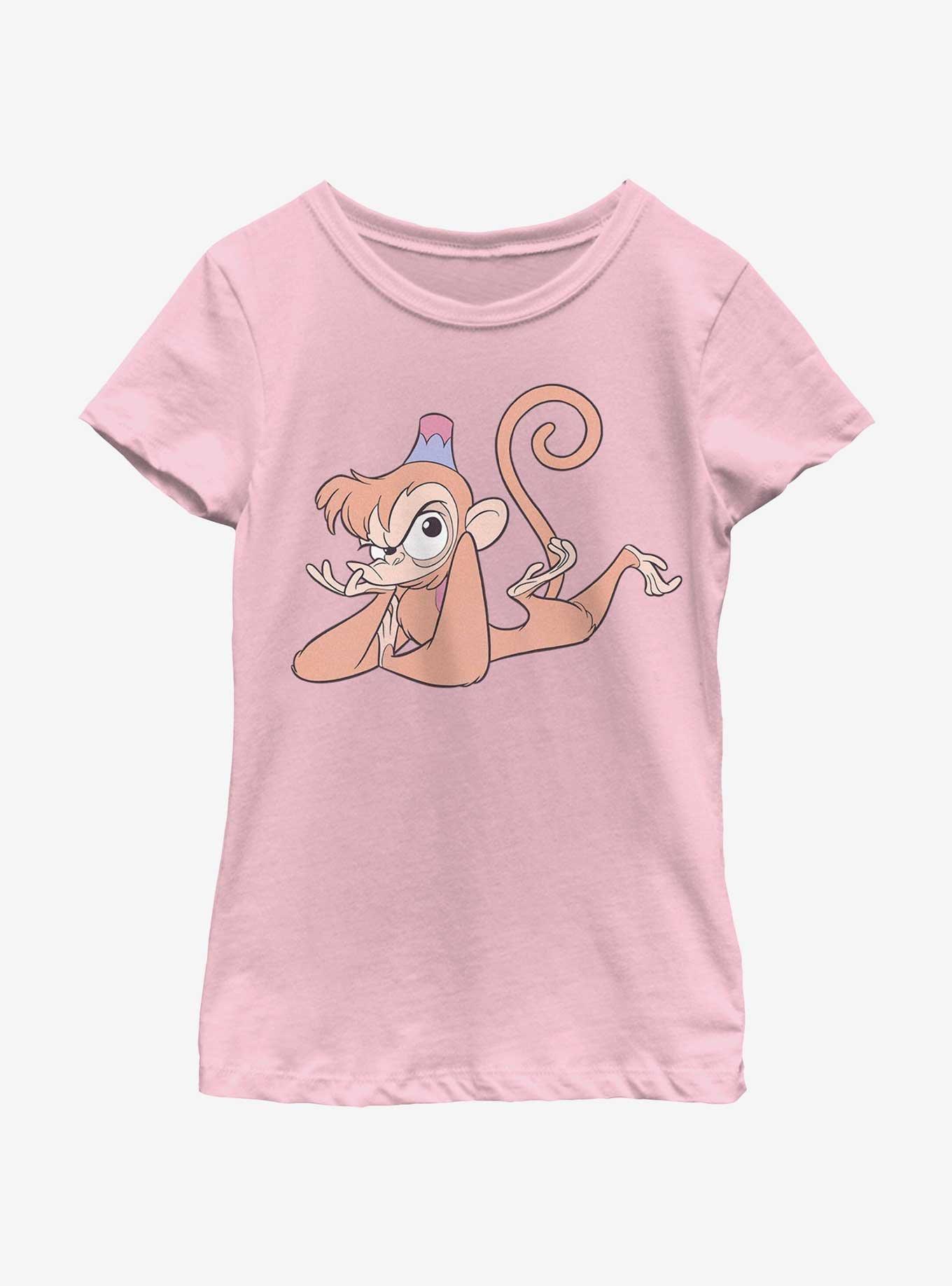 Disney Aladdin Abu Pose Youth Girls T-Shirt, PINK, hi-res