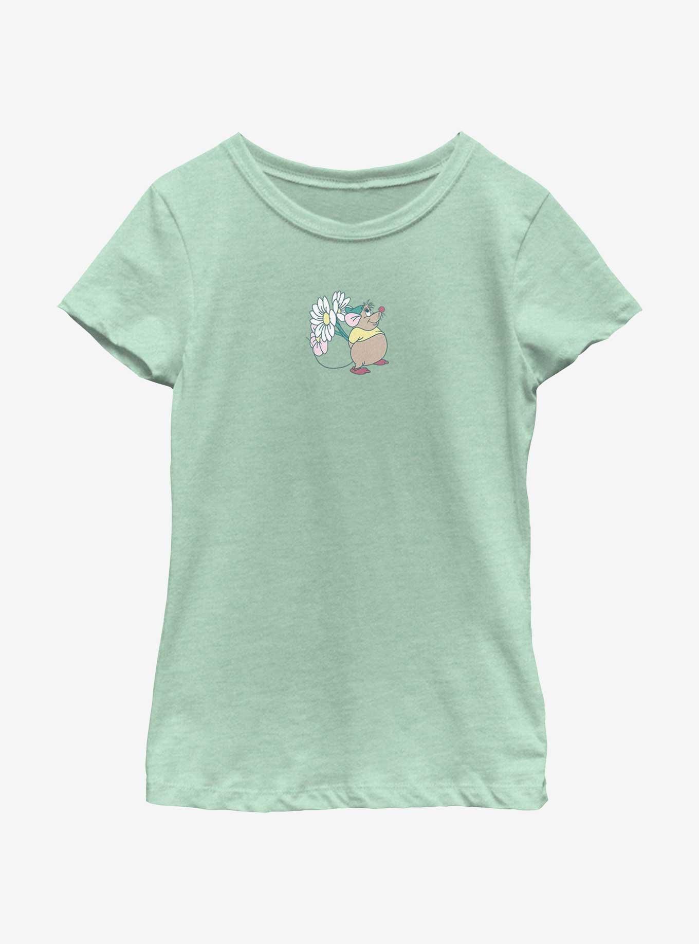 Disney Cinderella Cute Lil Gus Flower Youth Girls T-Shirt, , hi-res