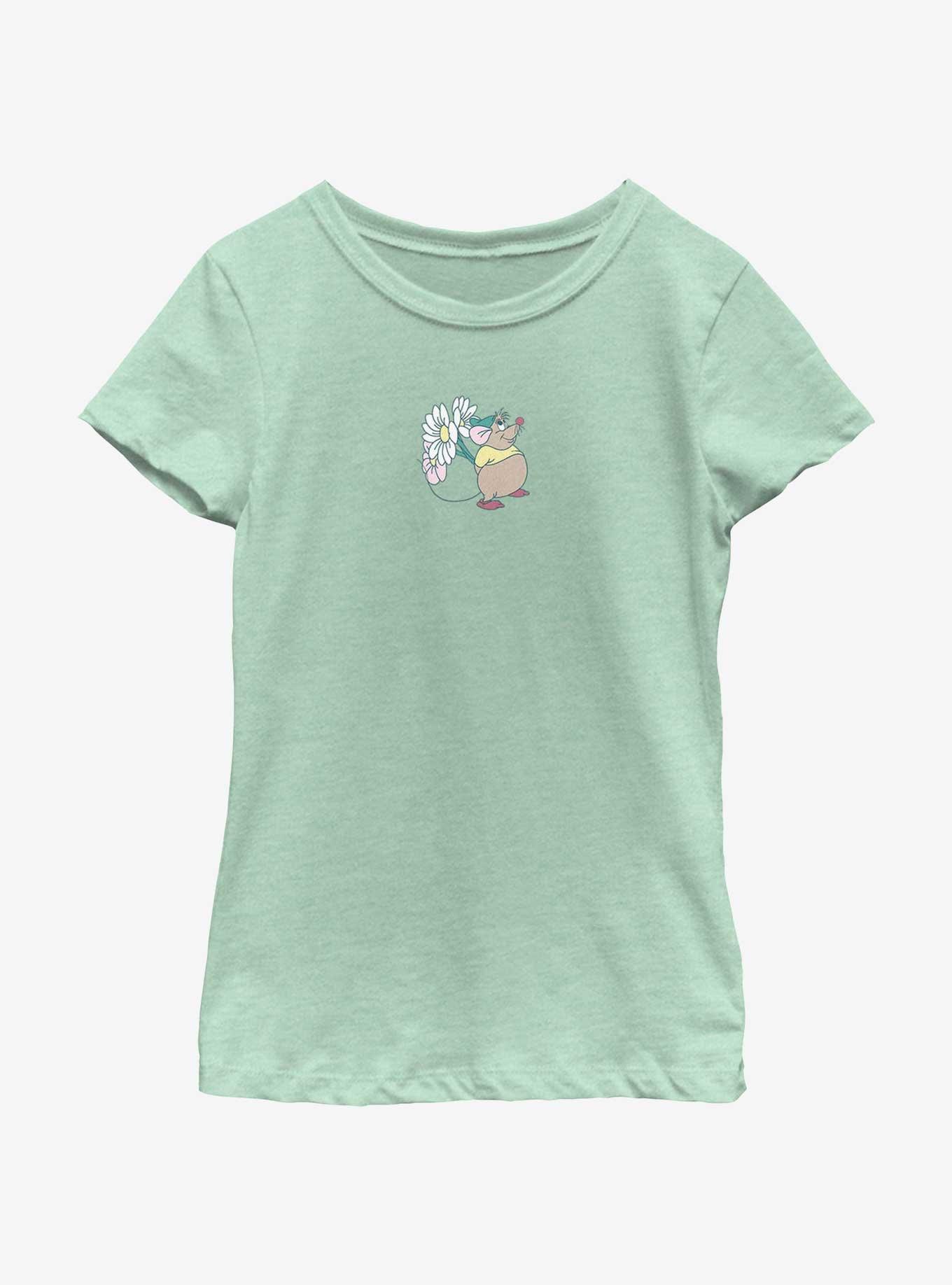 Disney Cinderella Cute Lil Gus Flower Youth Girls T-Shirt, , hi-res