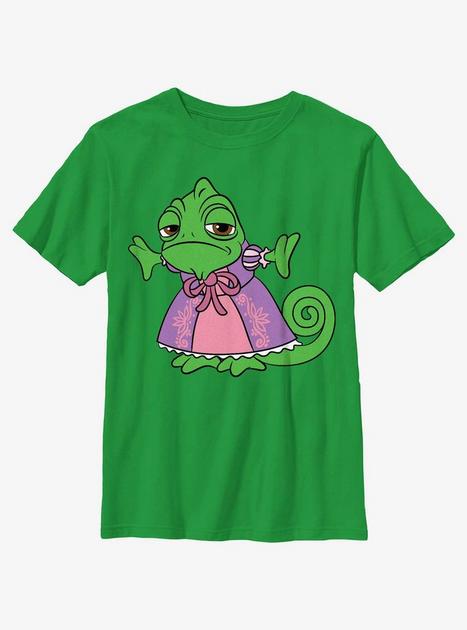 Disney Tangled Pascal On Dress Youth T-Shirt - GREEN | BoxLunch