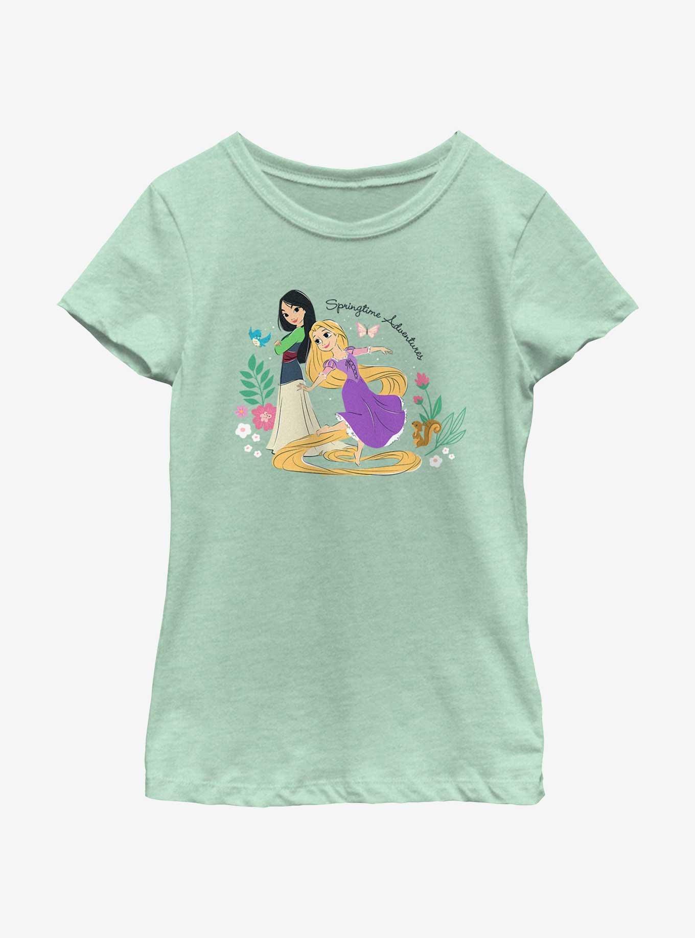 Disney Princesses Springtime Adventures Youth Girls T-Shirt, MINT, hi-res