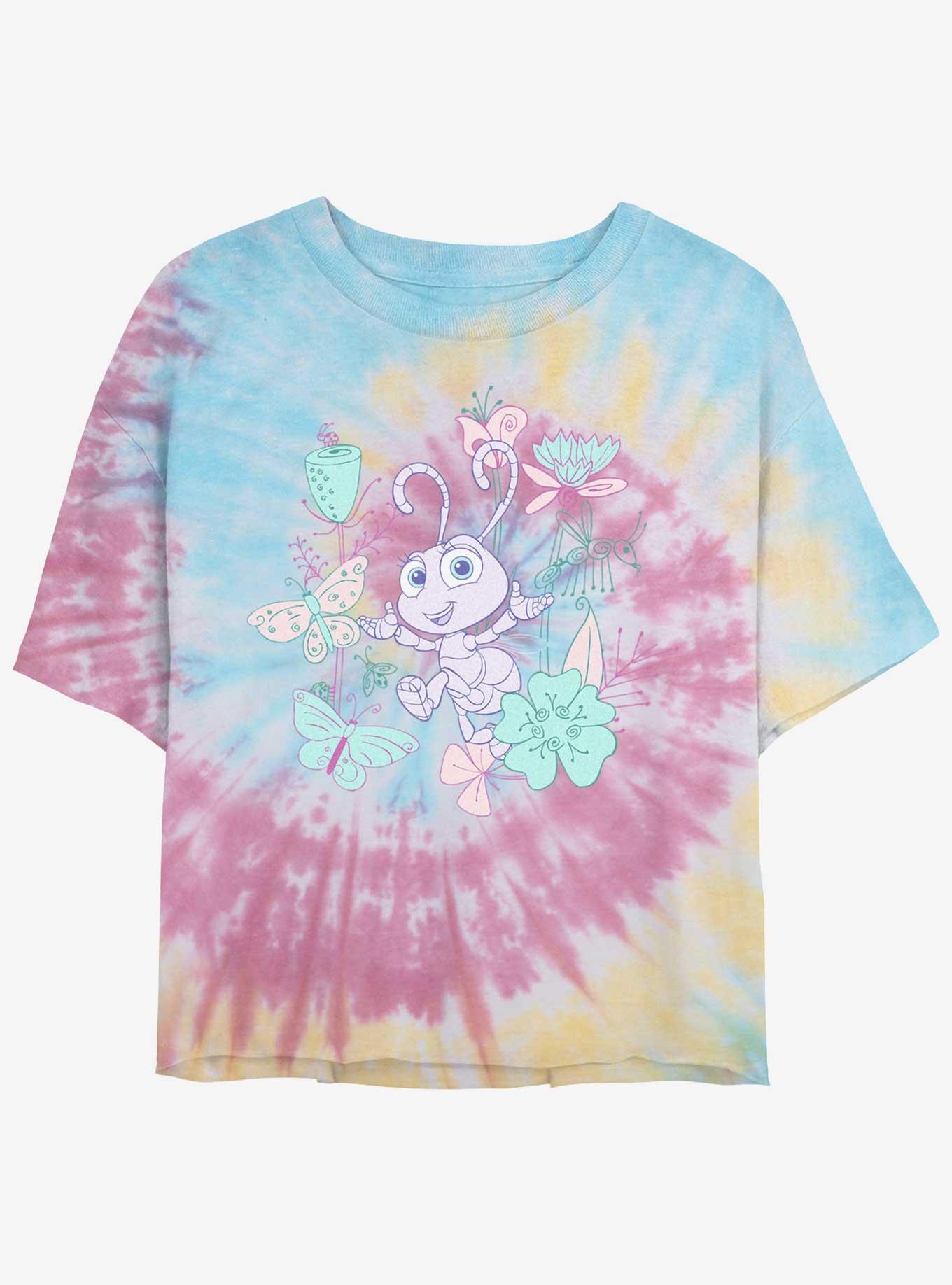 Disney A Bugs Life Princess Dot Tie Dye Crop Womens  T-Shirt, , hi-res