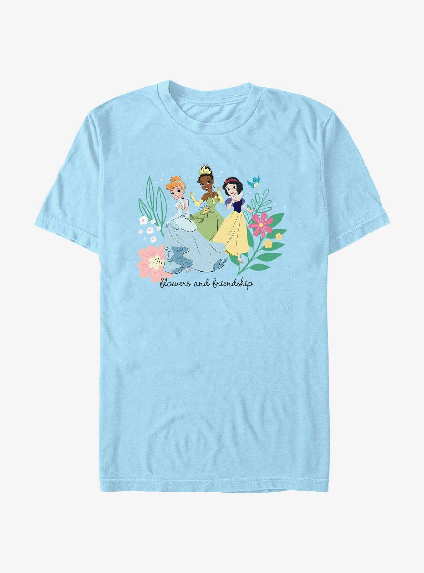 Disney Princesses Flowers and Friendship T-Shirt, LT BLUE, hi-res