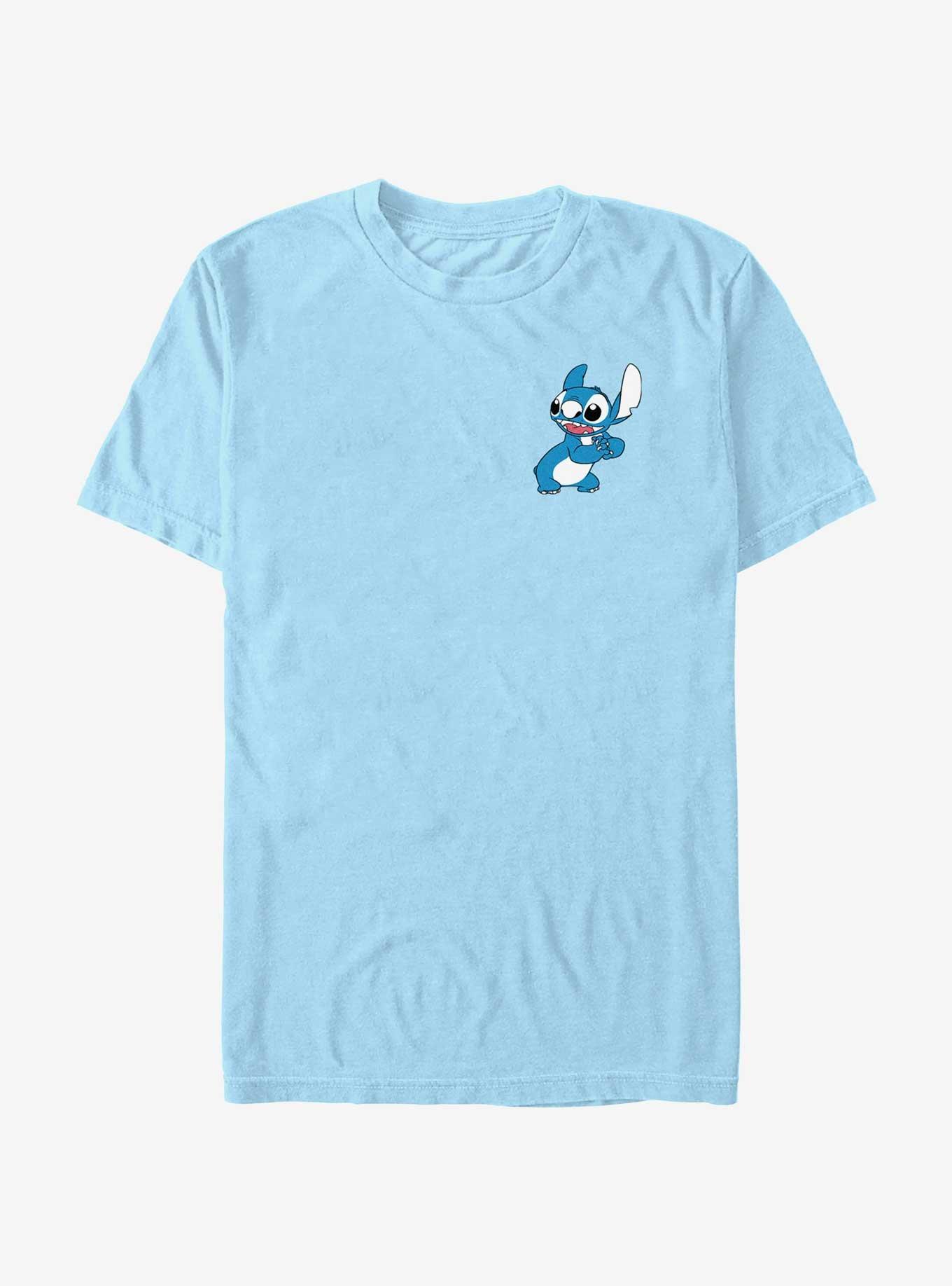 Disney Lilo & Stitch Bashful Stitch T-Shirt, LT BLUE, hi-res