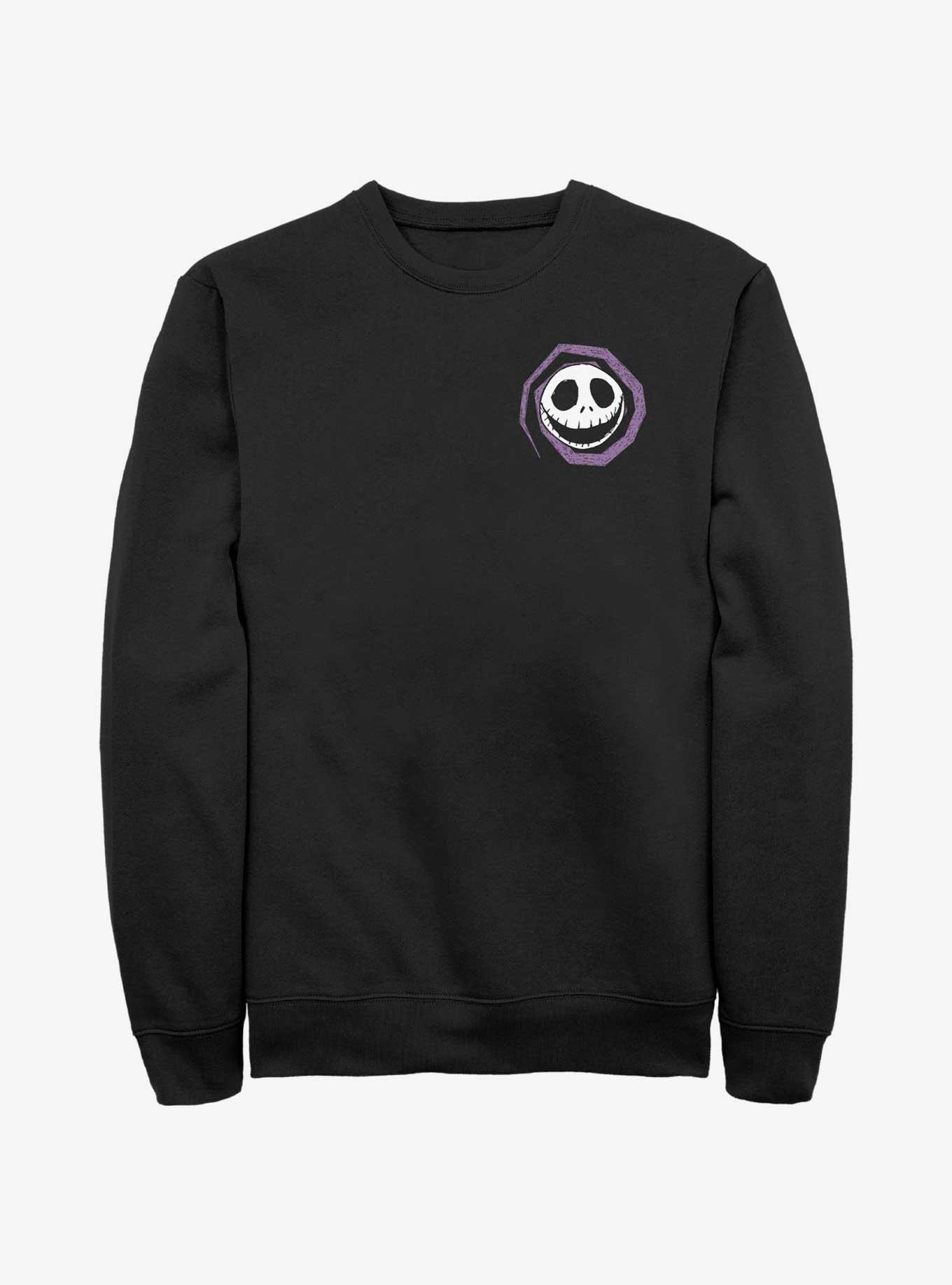 Disney The Nightmare Before Christmas Jacks Head Spiral Pocket Sweatshirt, , hi-res