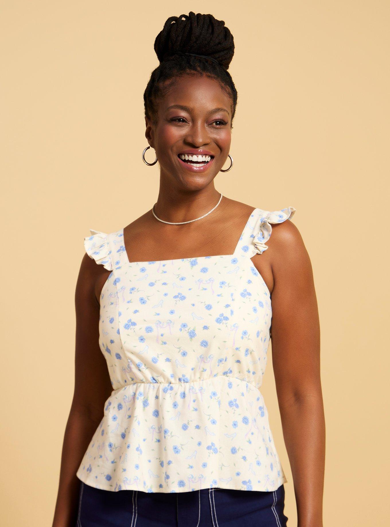 Disney Cinderella Floral Ruffled Tank Top, , hi-res