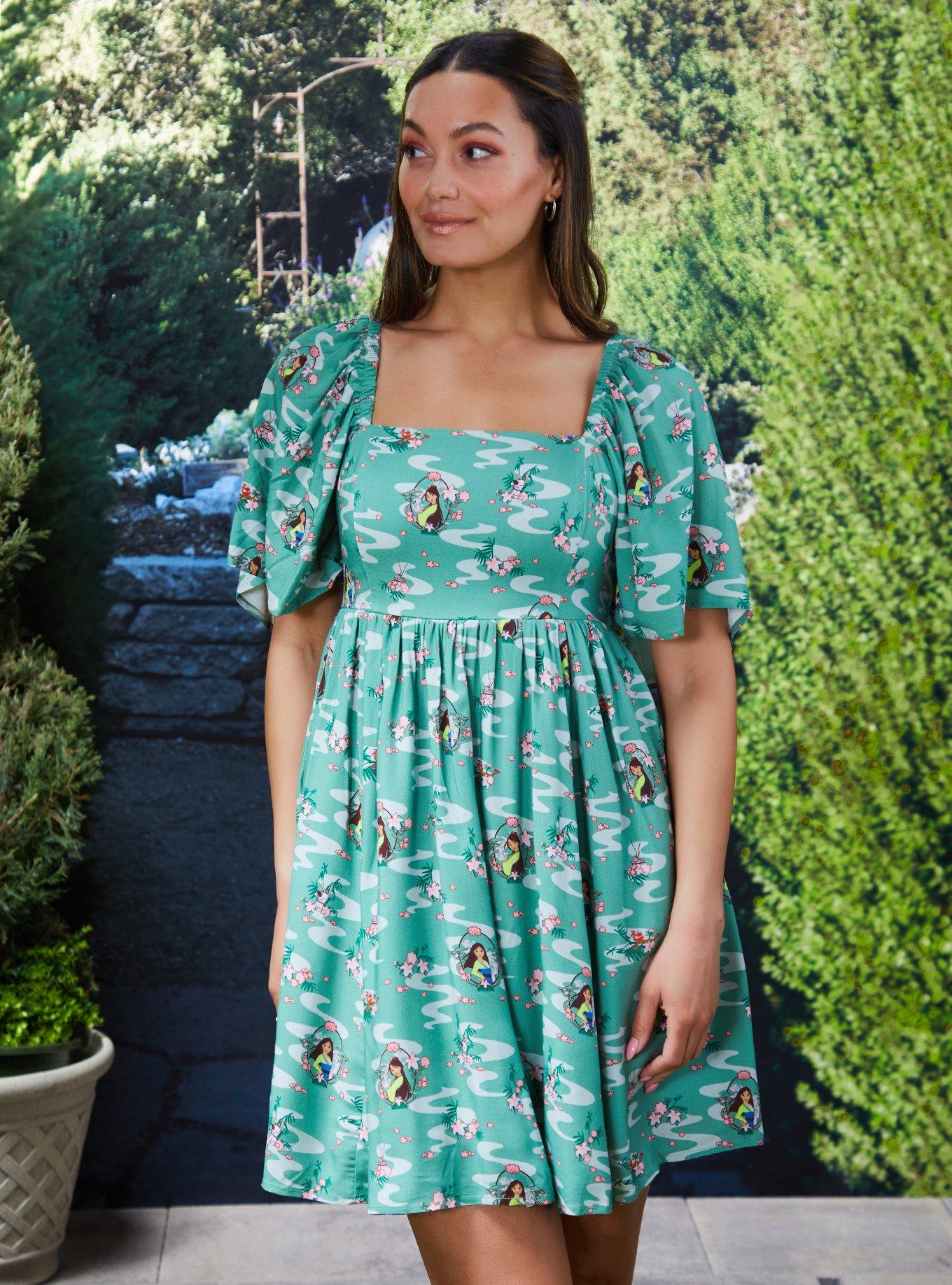 Disney Mulan Icons Allover Print Smock Dress | Her Universe