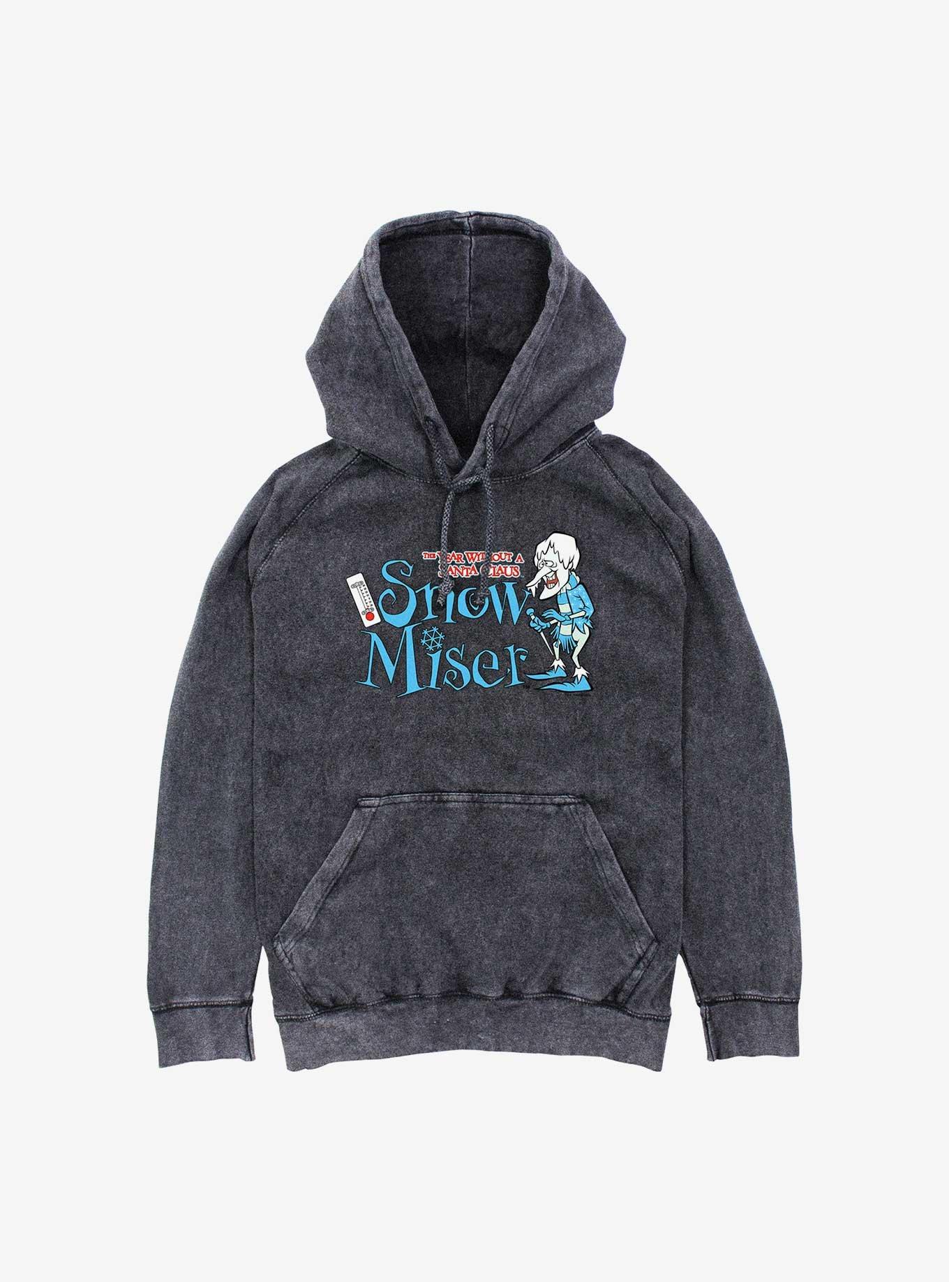 A Year Without A Santa Snow Badge Mineral Wash Hoodie, , hi-res