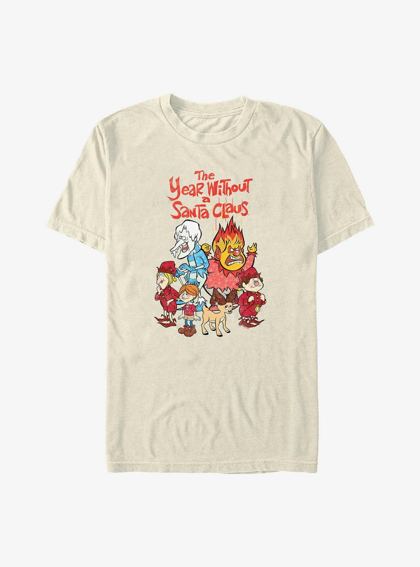 A Year Without A Santa Logo Group Garment Dye T-Shirt, IVORY, hi-res